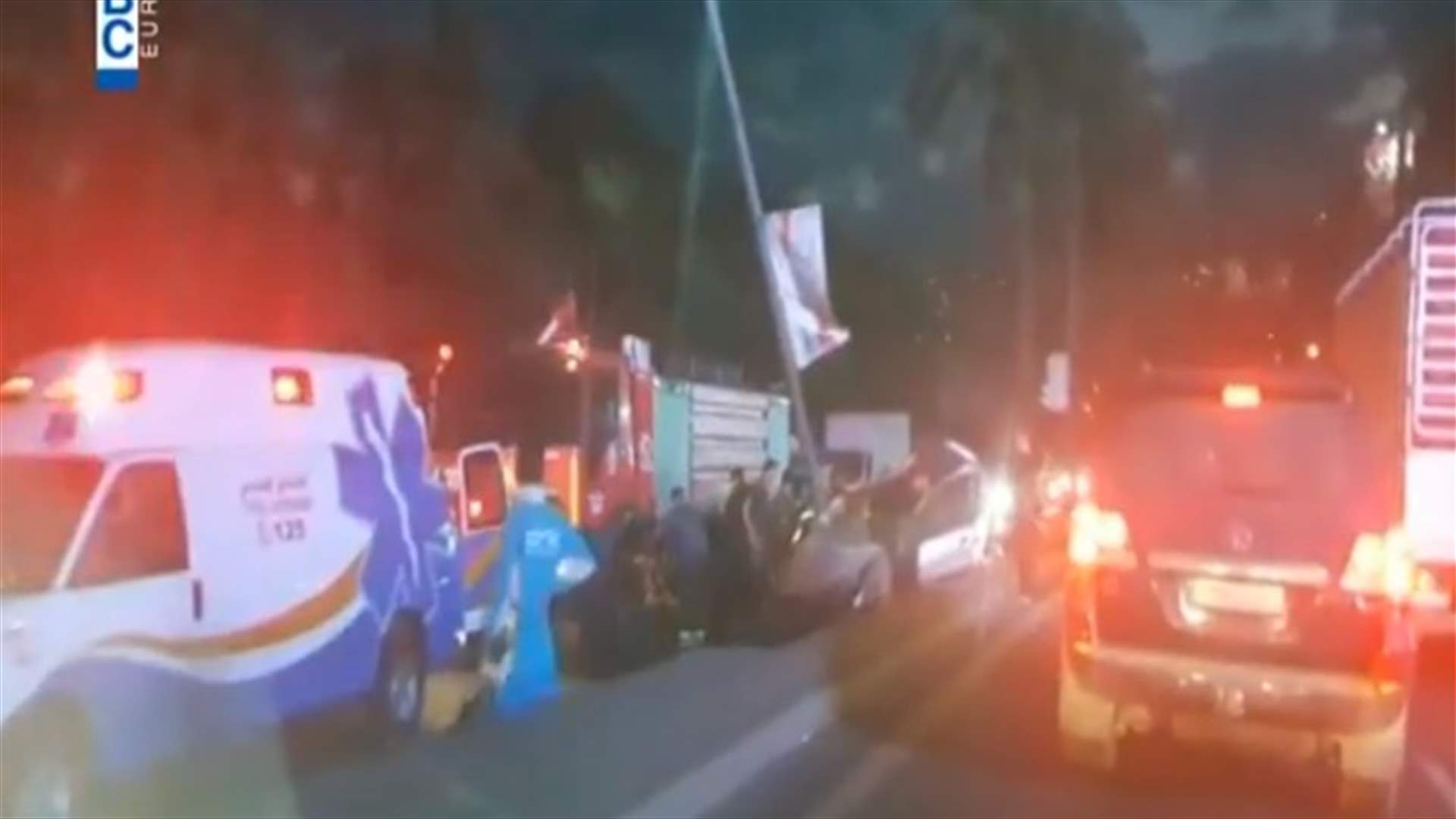 بالفيديو: حادث سير على اوتوستراد جونية