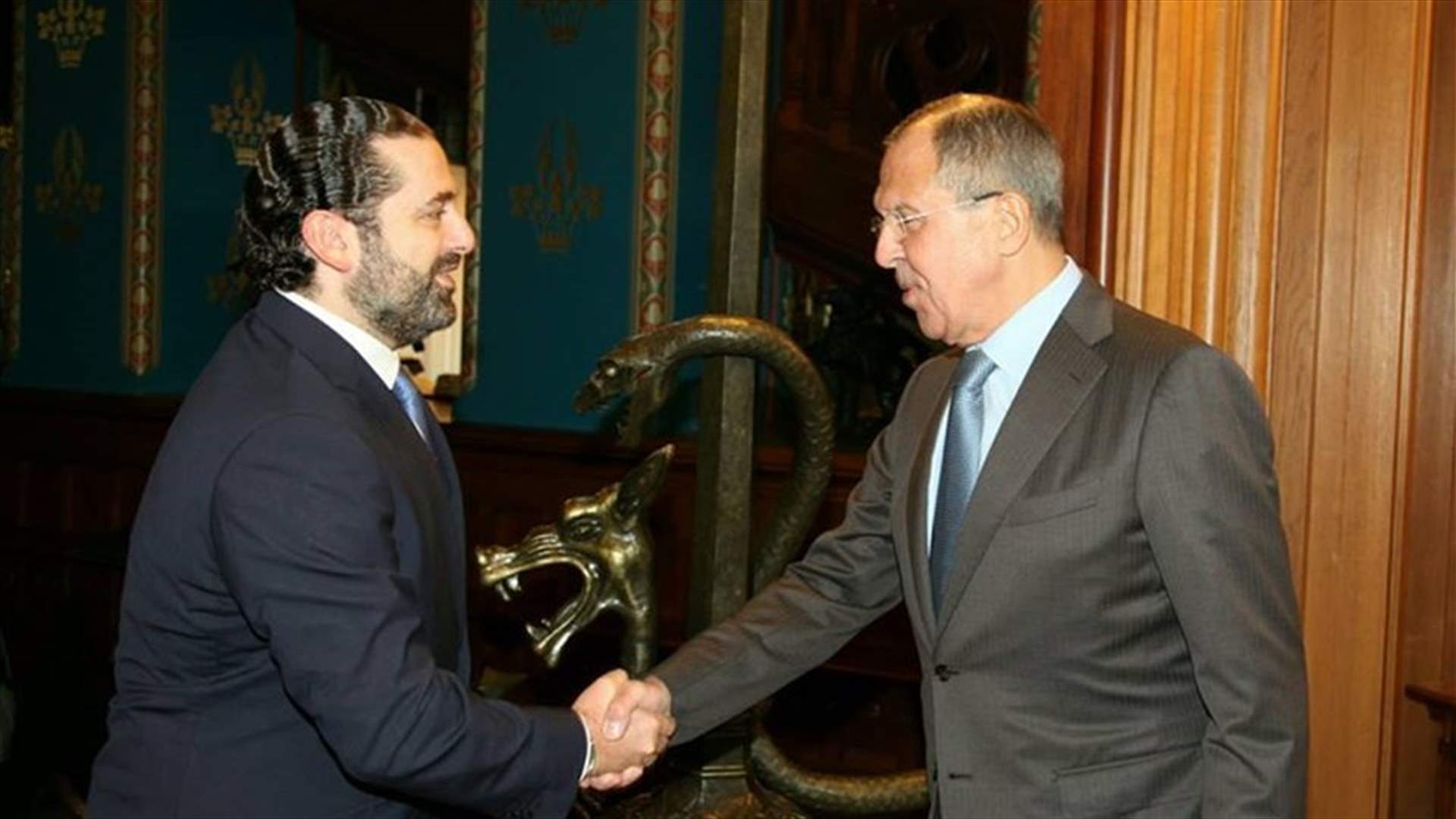 Hariri meets with Lavrov in Moscow  