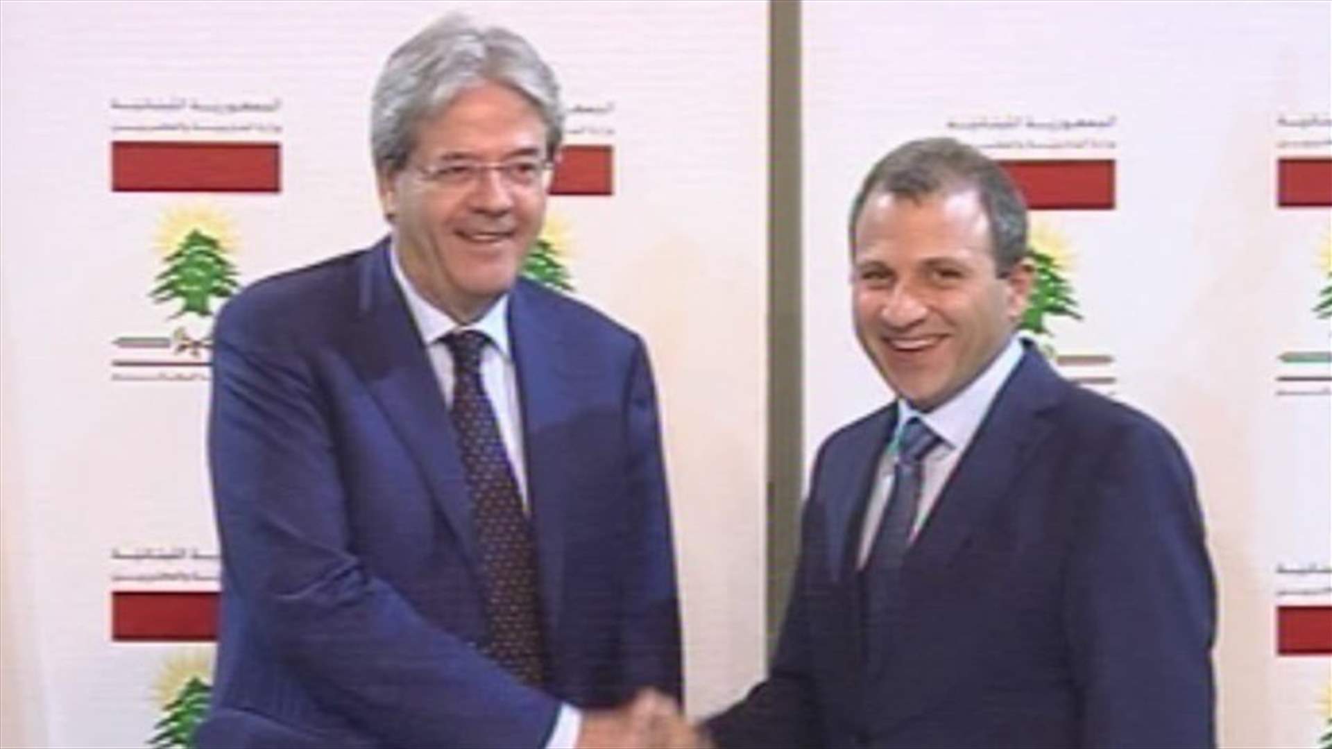 Bassil after meeting Italian counterpart: Strong leadership can enable Lebanon to battle terrorism 