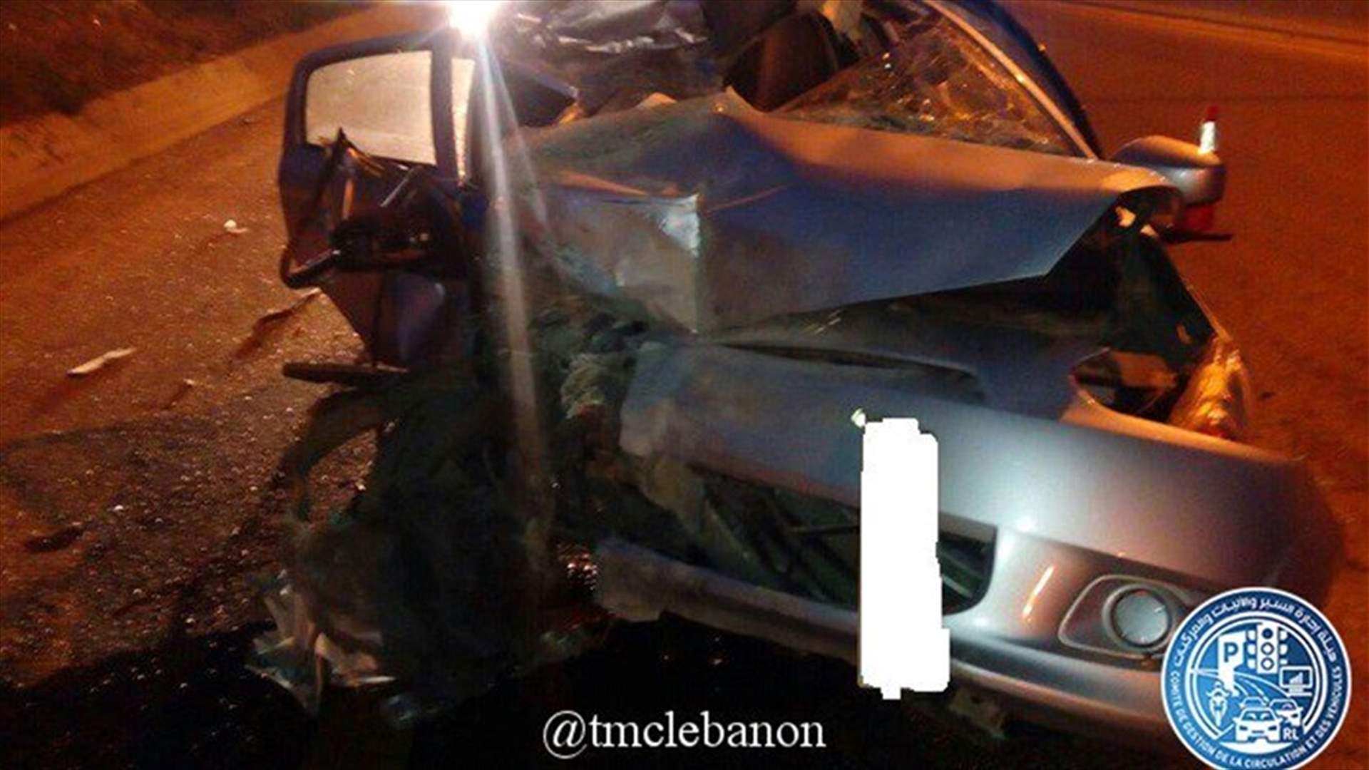 [PHOTOS] Car accident kills one person on Tabarja highway 