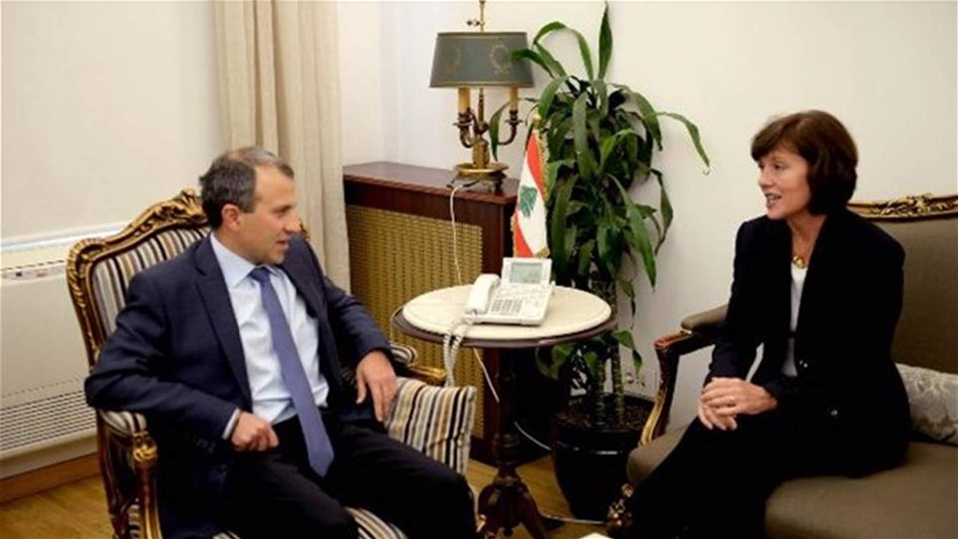 لقاء بين باسيل وريتشارد وتأكيد على ترسيخ الاستقرار في لبنان