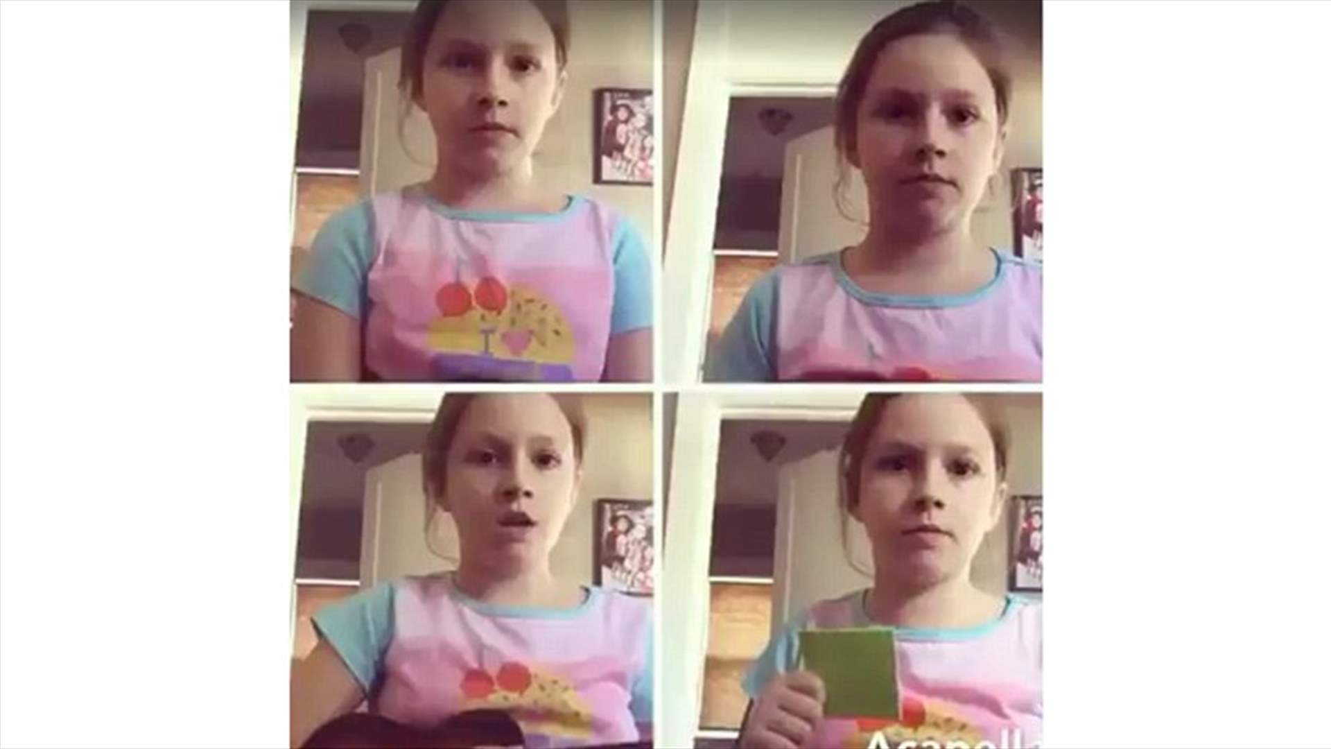 بالفيديو: طفلة تُخاطب والدها المتوفي بأغنية  "Hello"