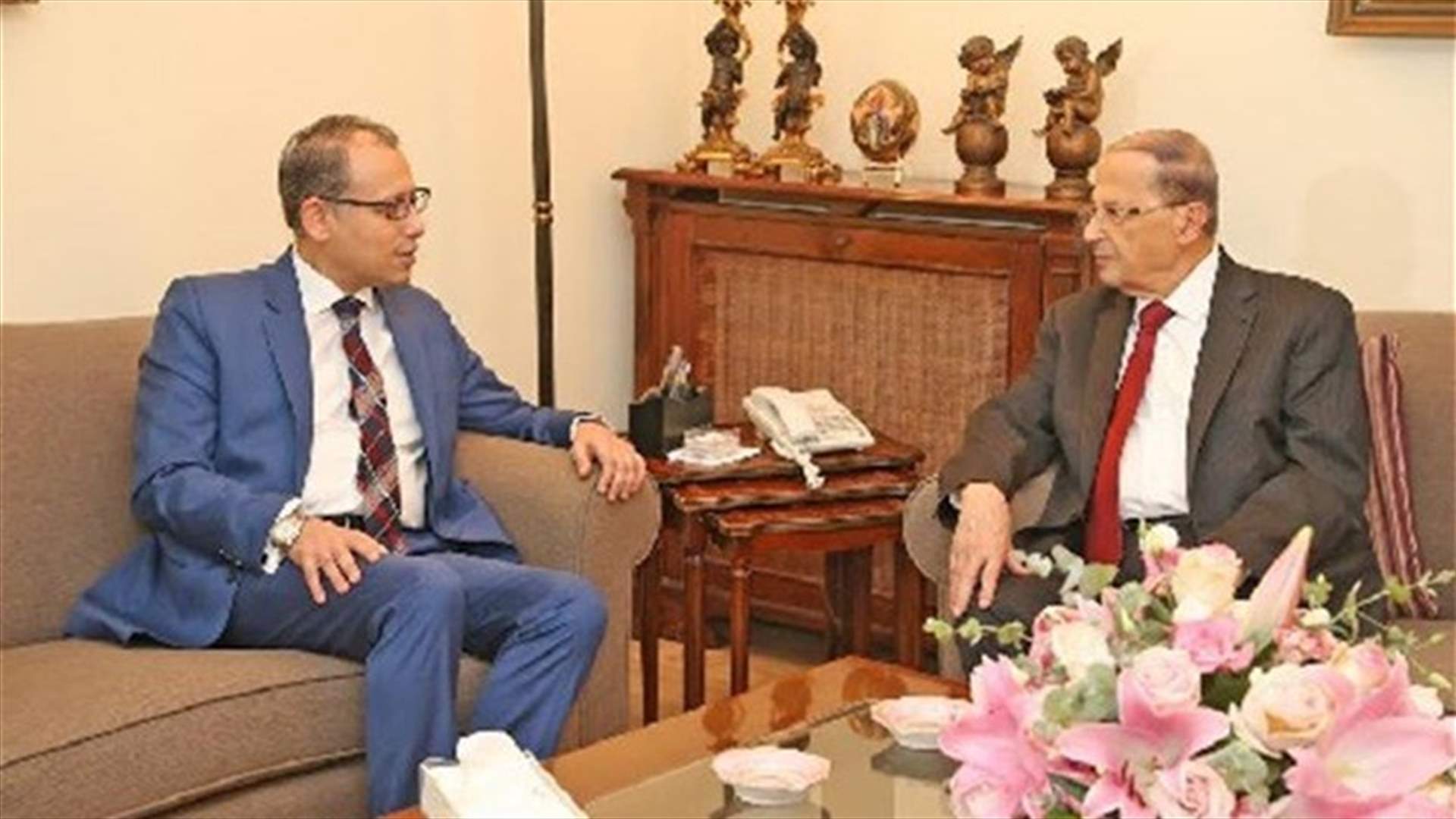 السفيران المصري والفرنسي في الرابية