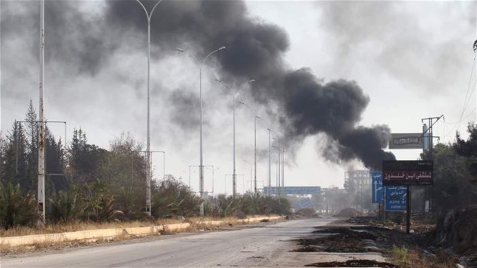 Syrian state media say militants fired poison gas in Aleppo