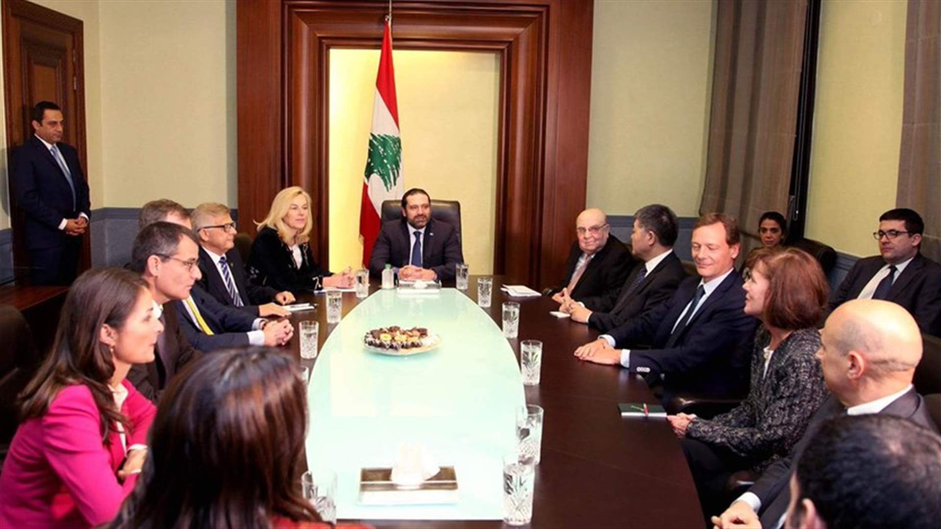 الحريري التقى في بيت الوسط مجموعة الدعم الدولية للبنان