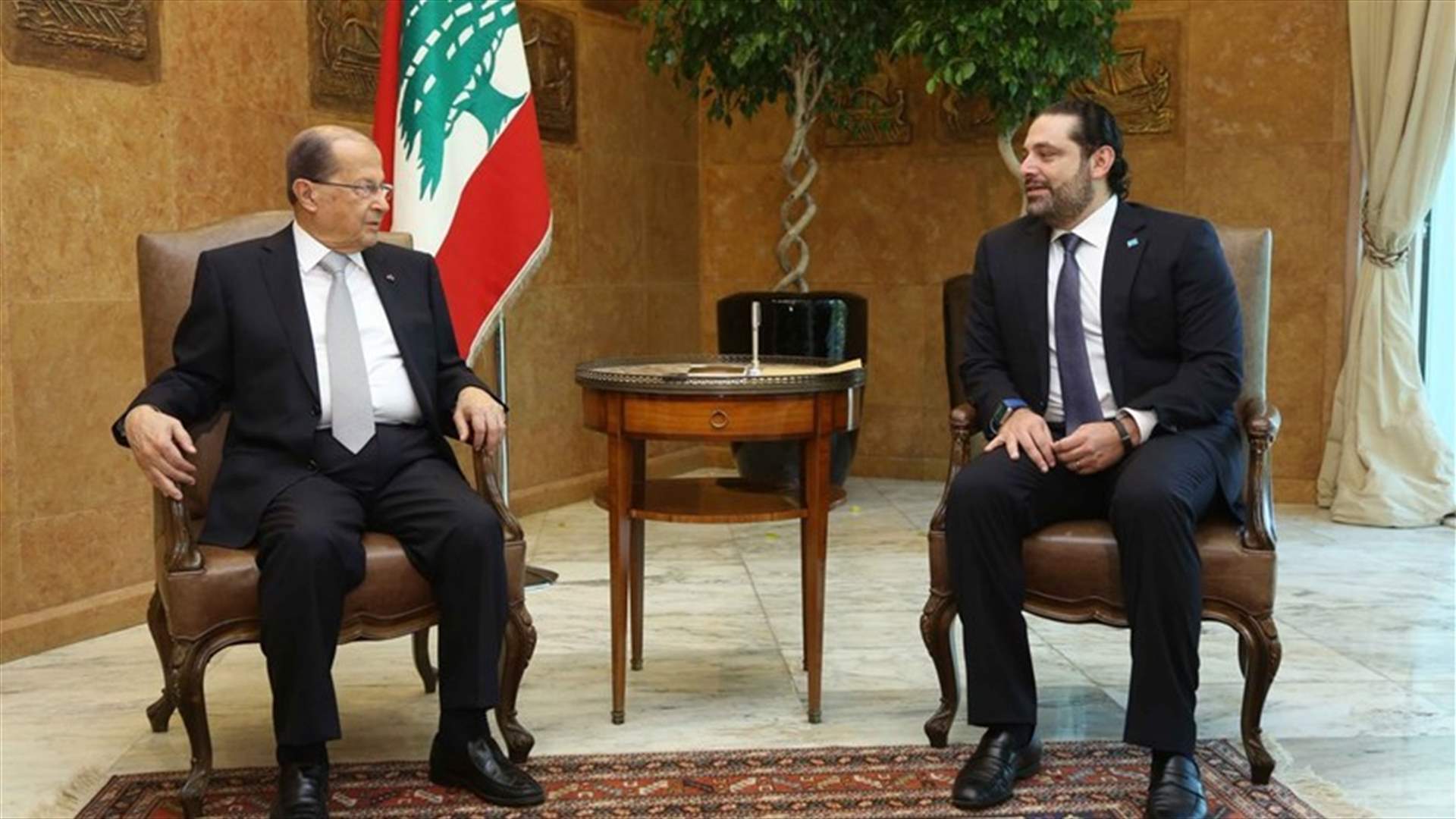 President Aoun receives PM-designate Hariri 