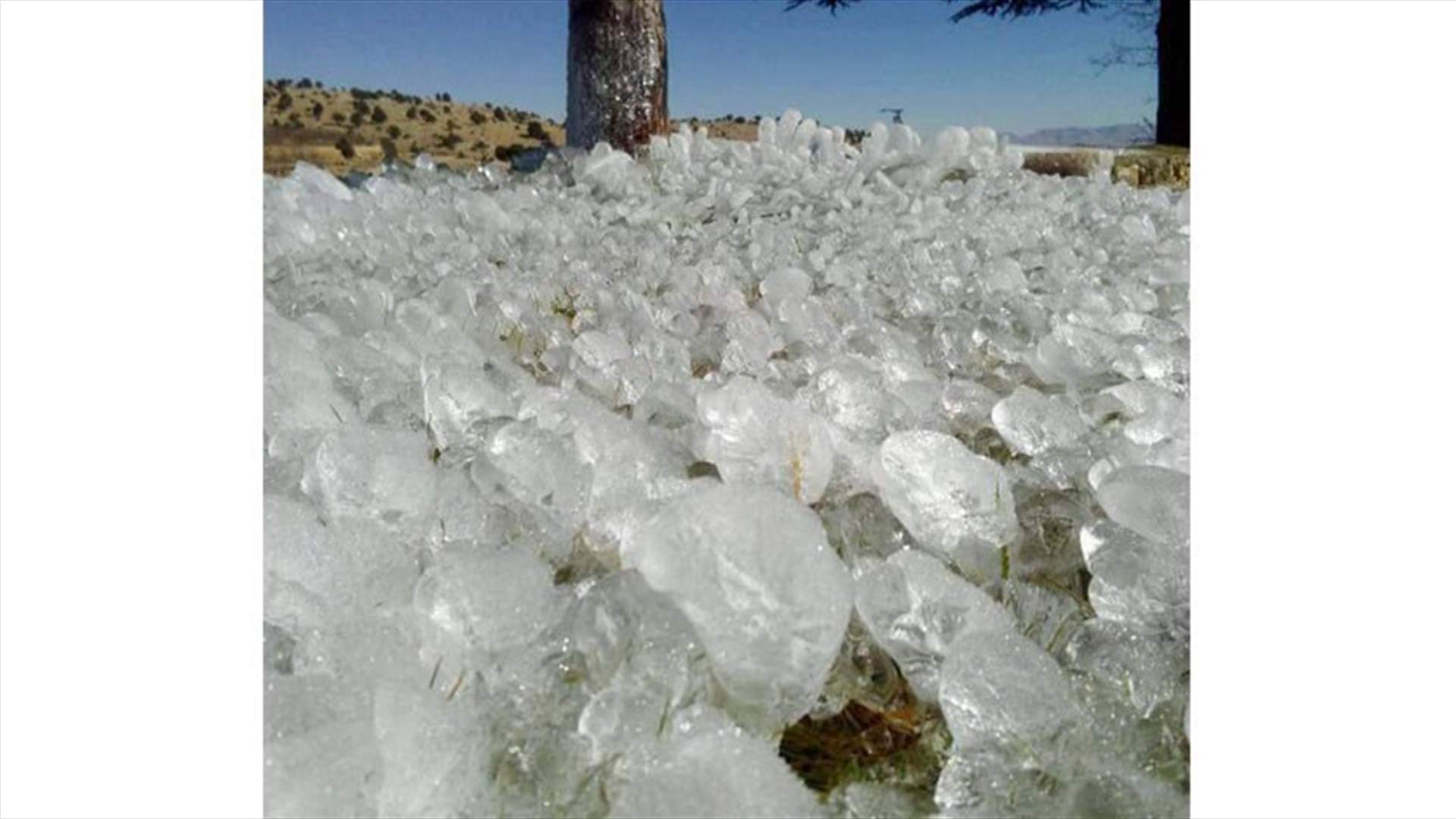 [PHOTO] Ice forms in Donniyeh due to significant drop in temperatures