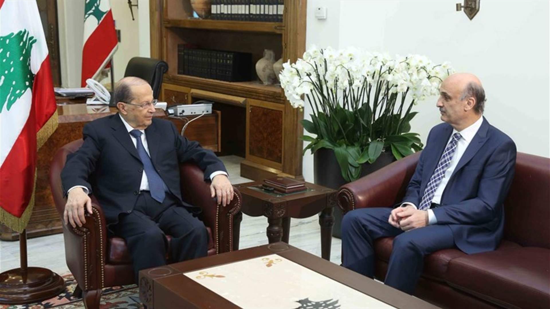 جعجع لمس تفاؤلا كبيرا بالموضوع الحكومي لدى عون