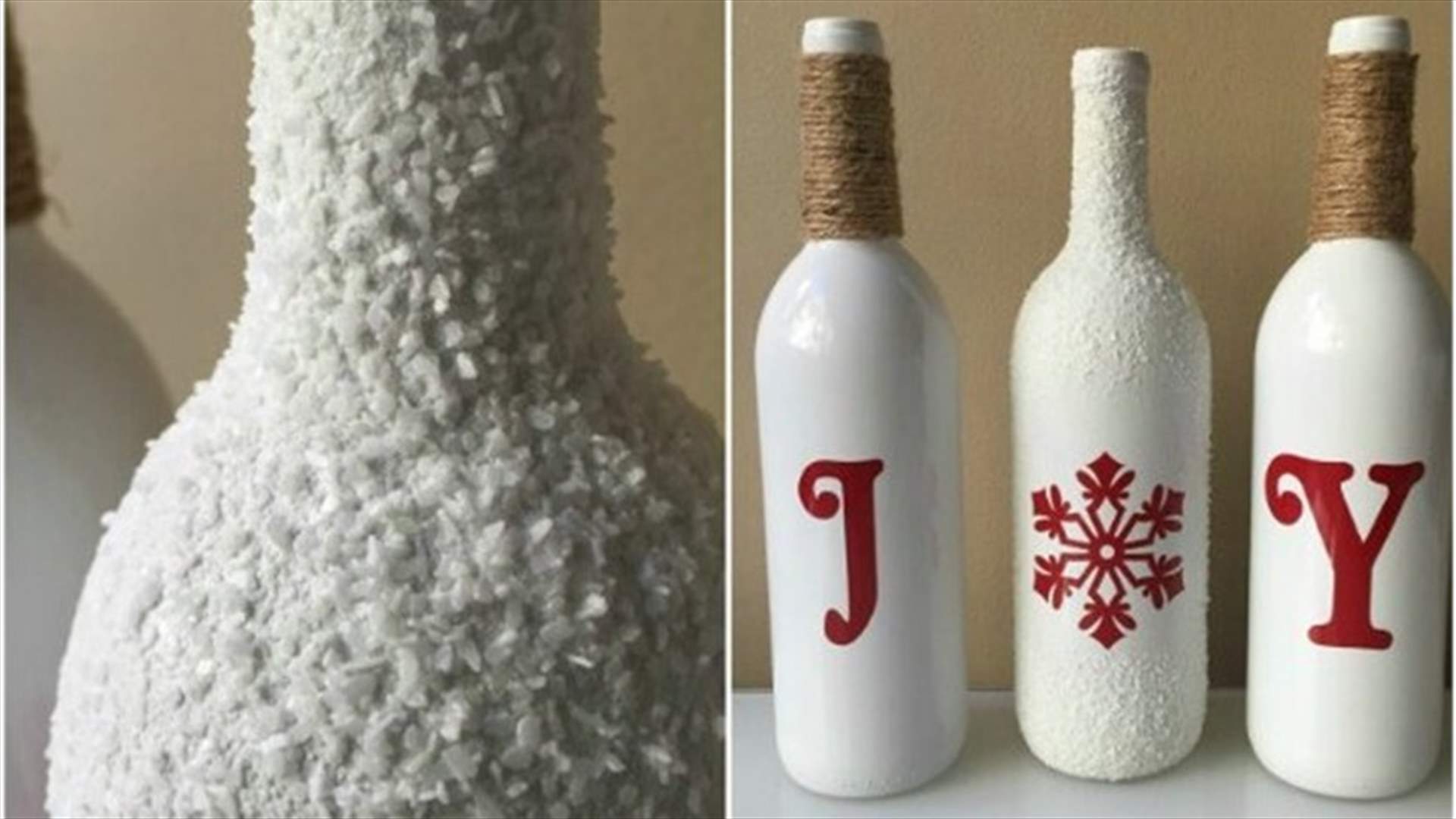 بالصور: أفكار مبتكرة لتزيين زجاجات النبيذ في عيد الميلاد 