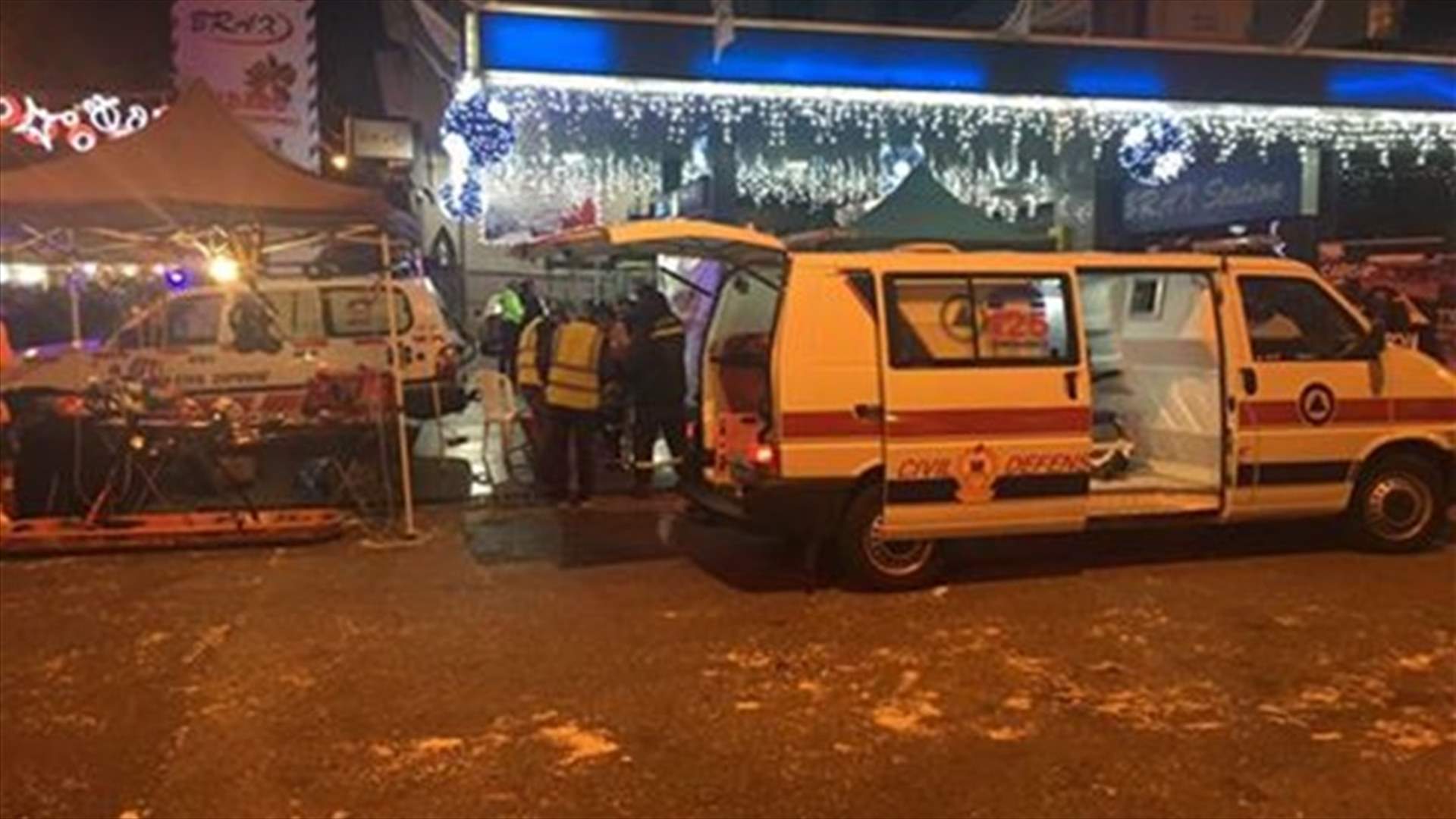 سقوط جريحين في معرض بدارو الميلادي... بسبب آلة تصوير 