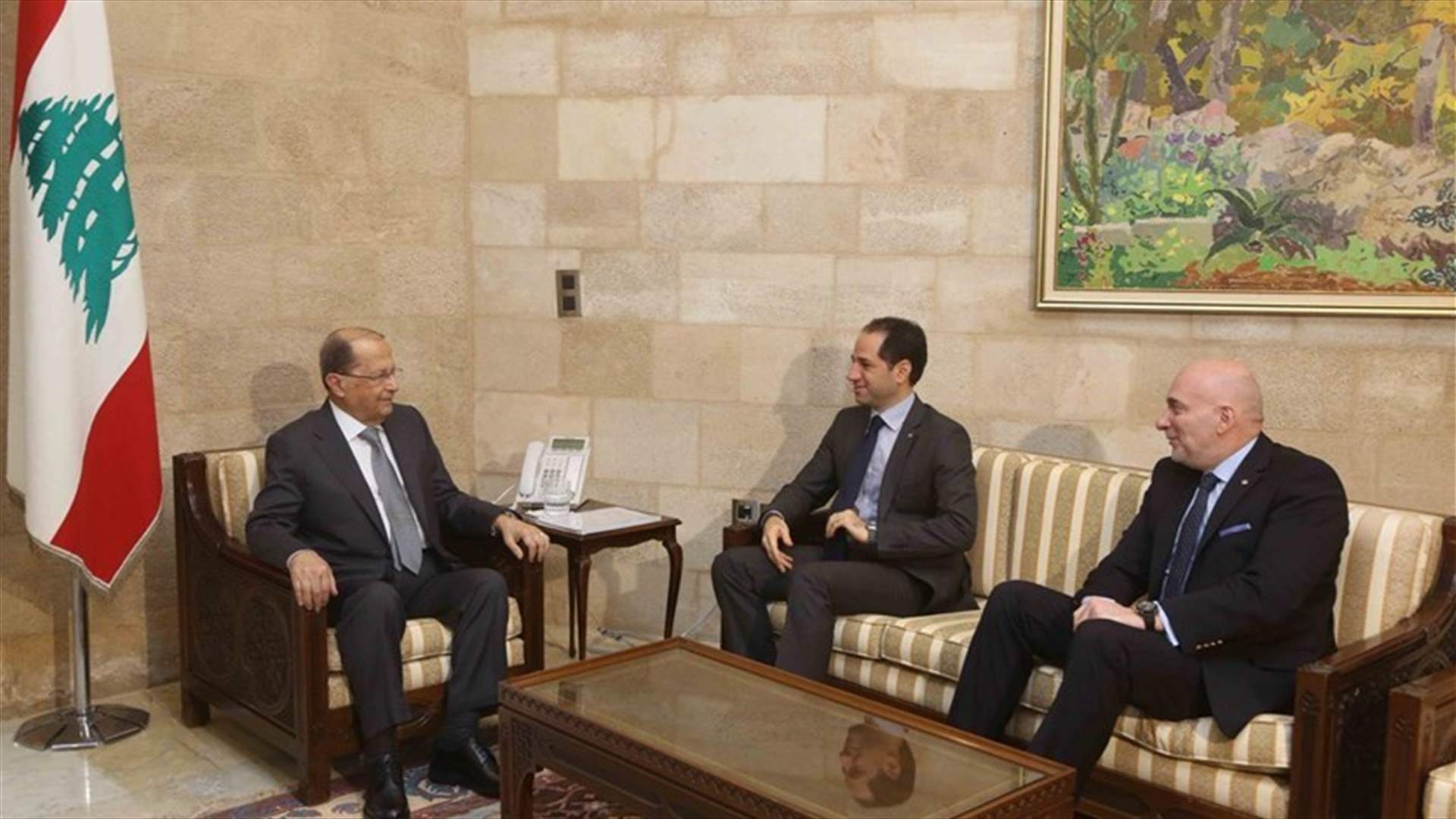 President Aoun meets with Gemayel in Baabda