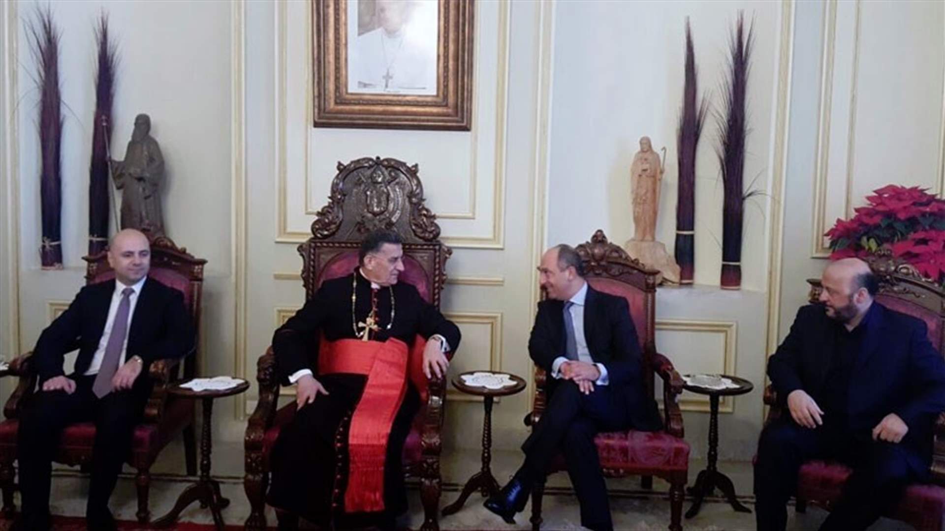 LF Ministers pay visit to Patriarch Rai in Bkerke 