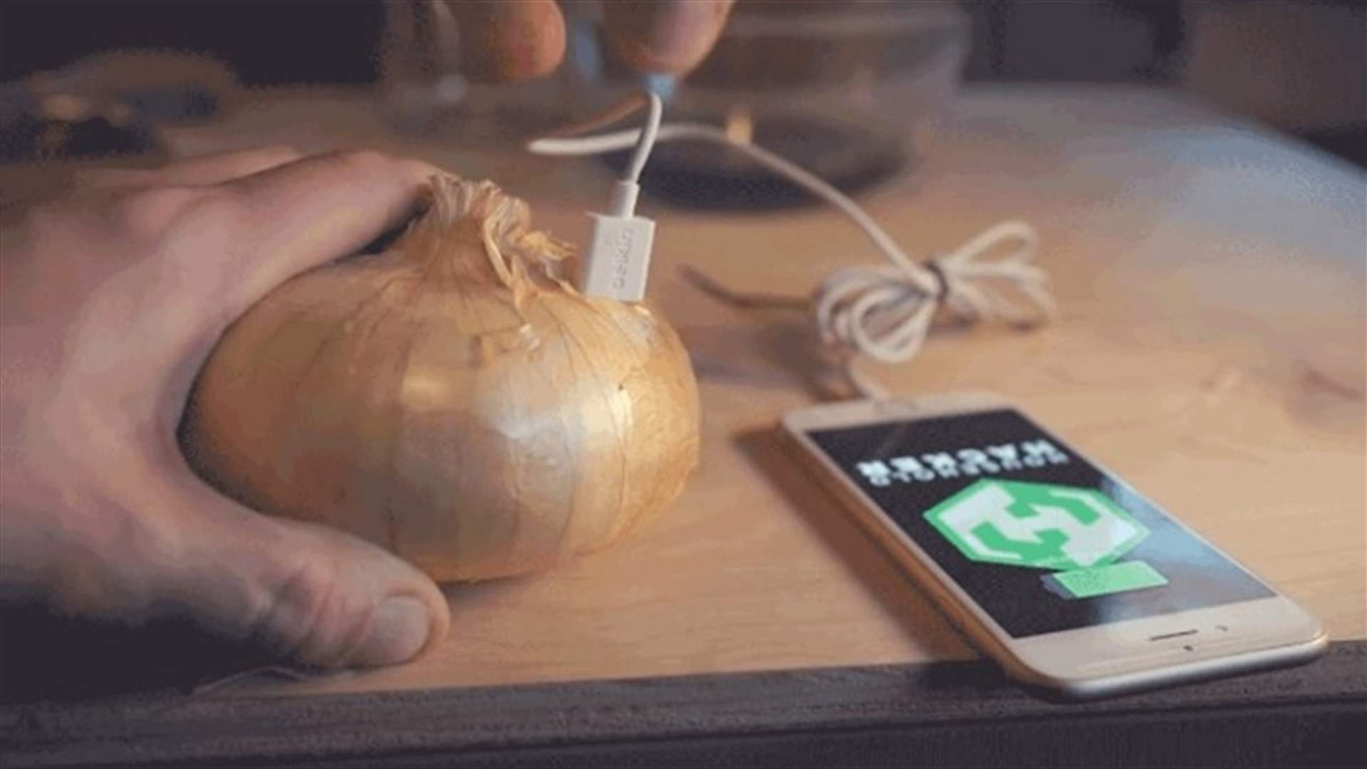 إستخدموا البصل لشحن الهواتف!