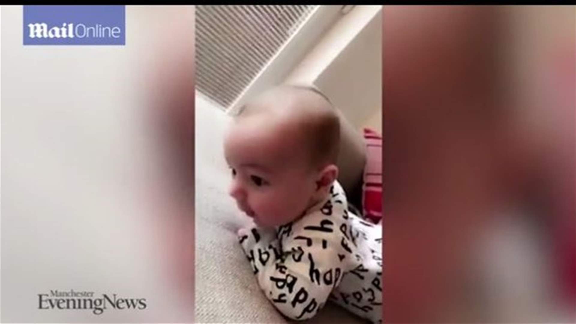 فيديو مذهل... رضيع يقول "مرحبا" لوالدته!