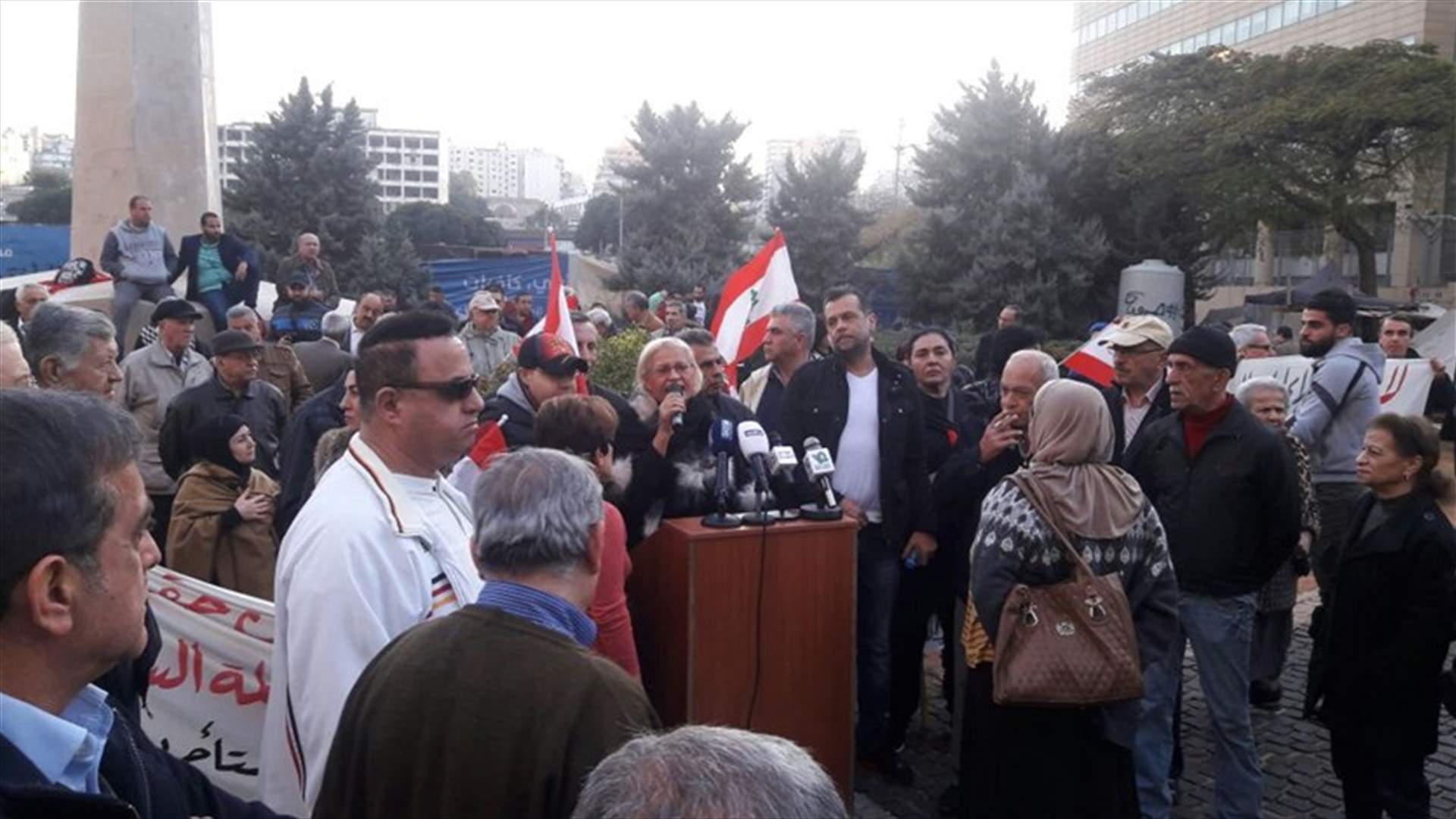 اعتصام للجنة الدفاع عن حقوق المستأجرين في رياض الصلح 
