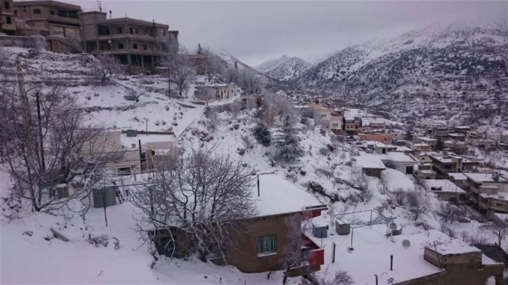 الثلوج تحاصر قرى العرقوب وشبعا