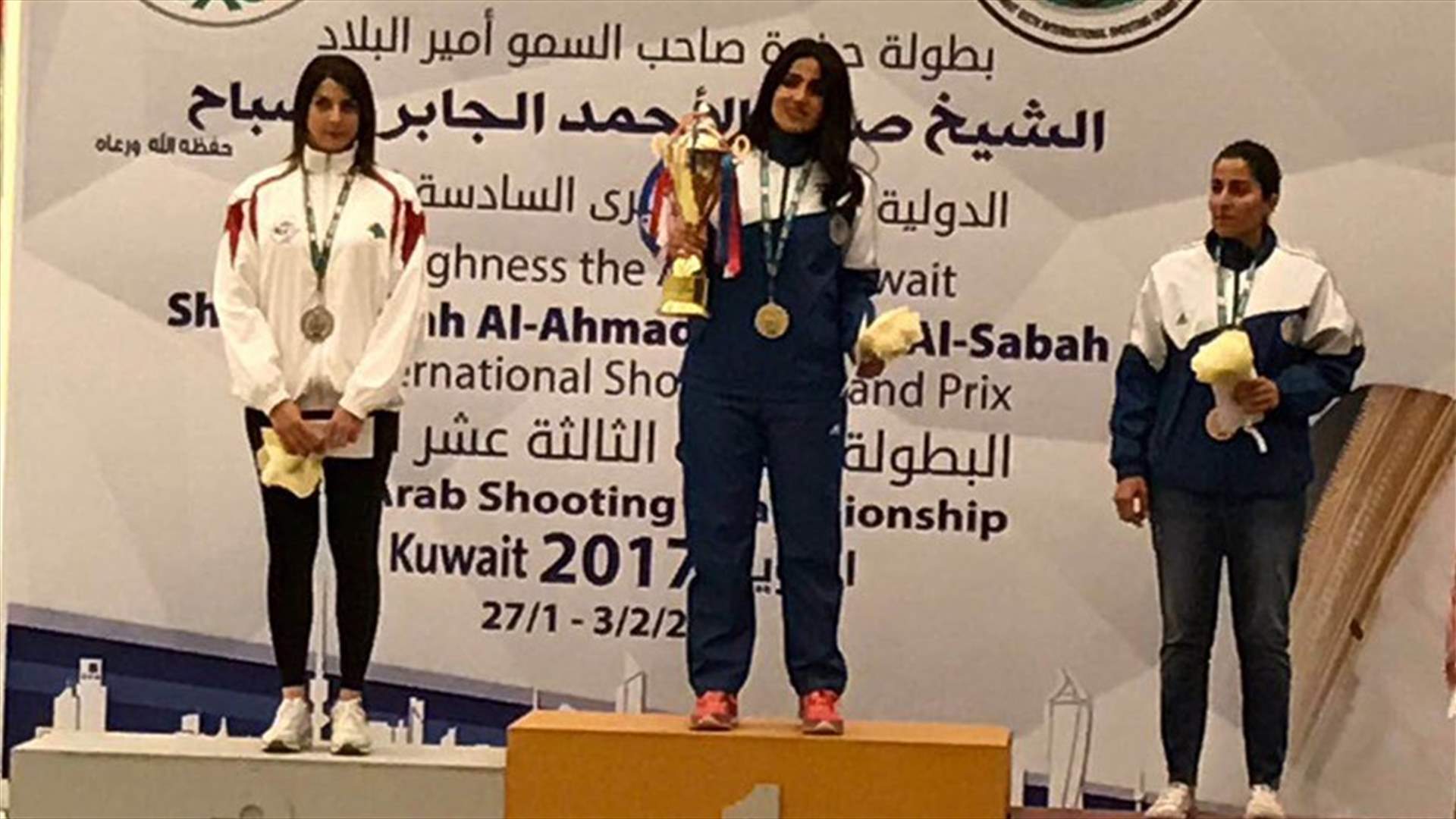 ميدالية فضية للرامية راي باسيل في بطولة العرب في الرماية