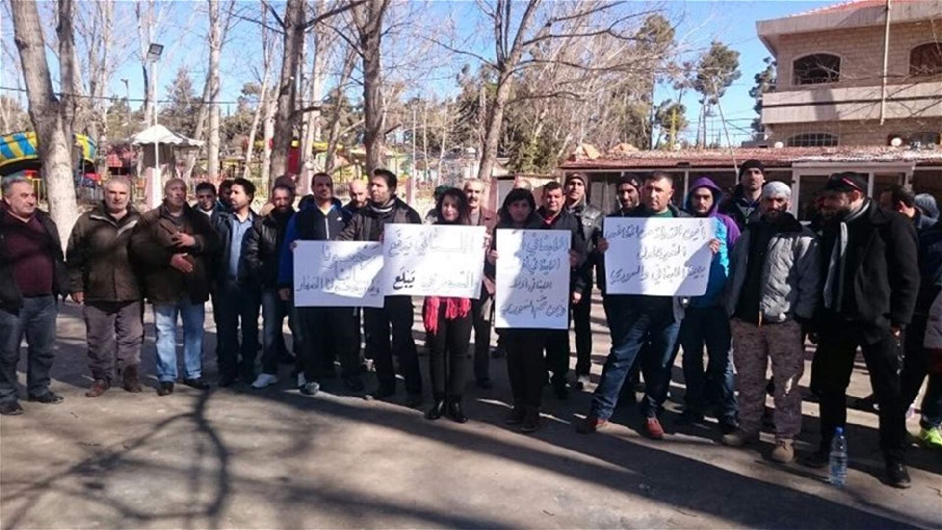 Workers in Baalbeck protest against foreign competition