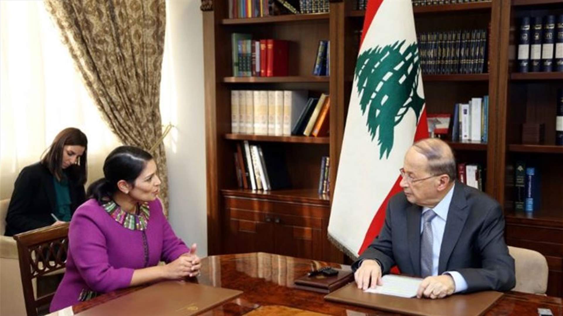 الرئيس عون لوزيرة بريطانية: نتطلع الى دعم بلادكم لحل مشكلة النازحين 