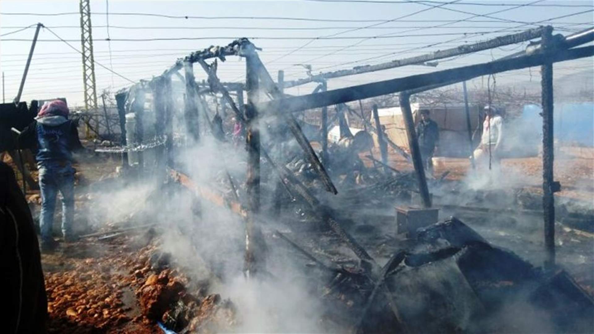 احتراق خيمتين للاجئين في زبود البقاعية