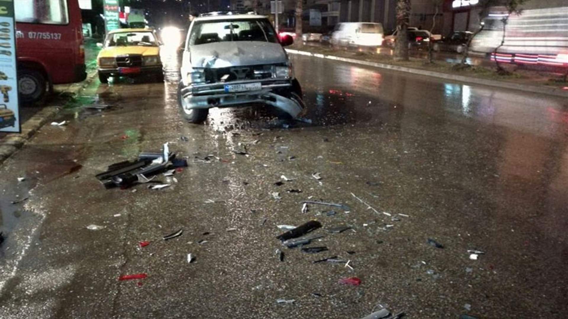 بالصور - حادث سير في صيدا... وهذا ما حصل