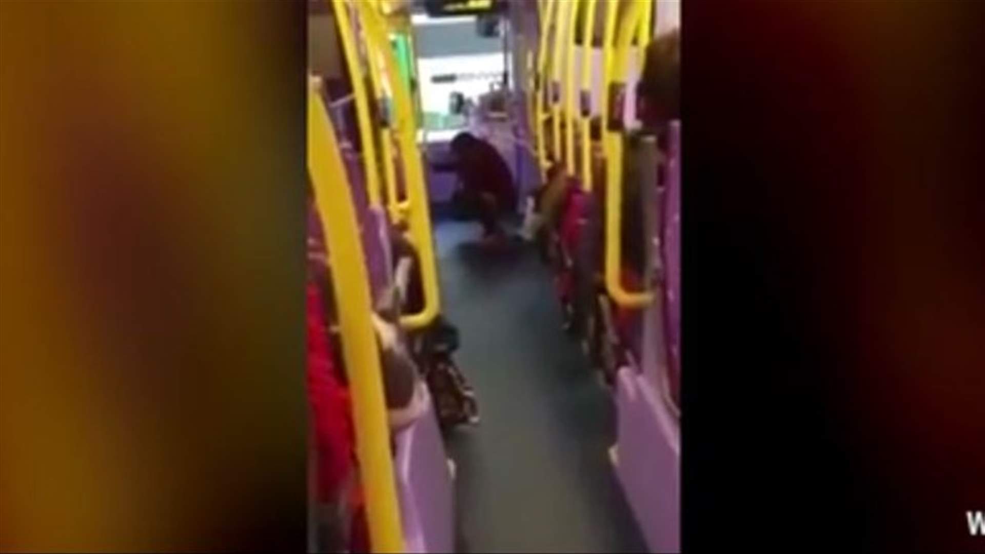 فيديو صادم: سيدة تقدم على خطوة خارجة عن المألوف... ماذا فعلت داخل حافلة للركاب؟