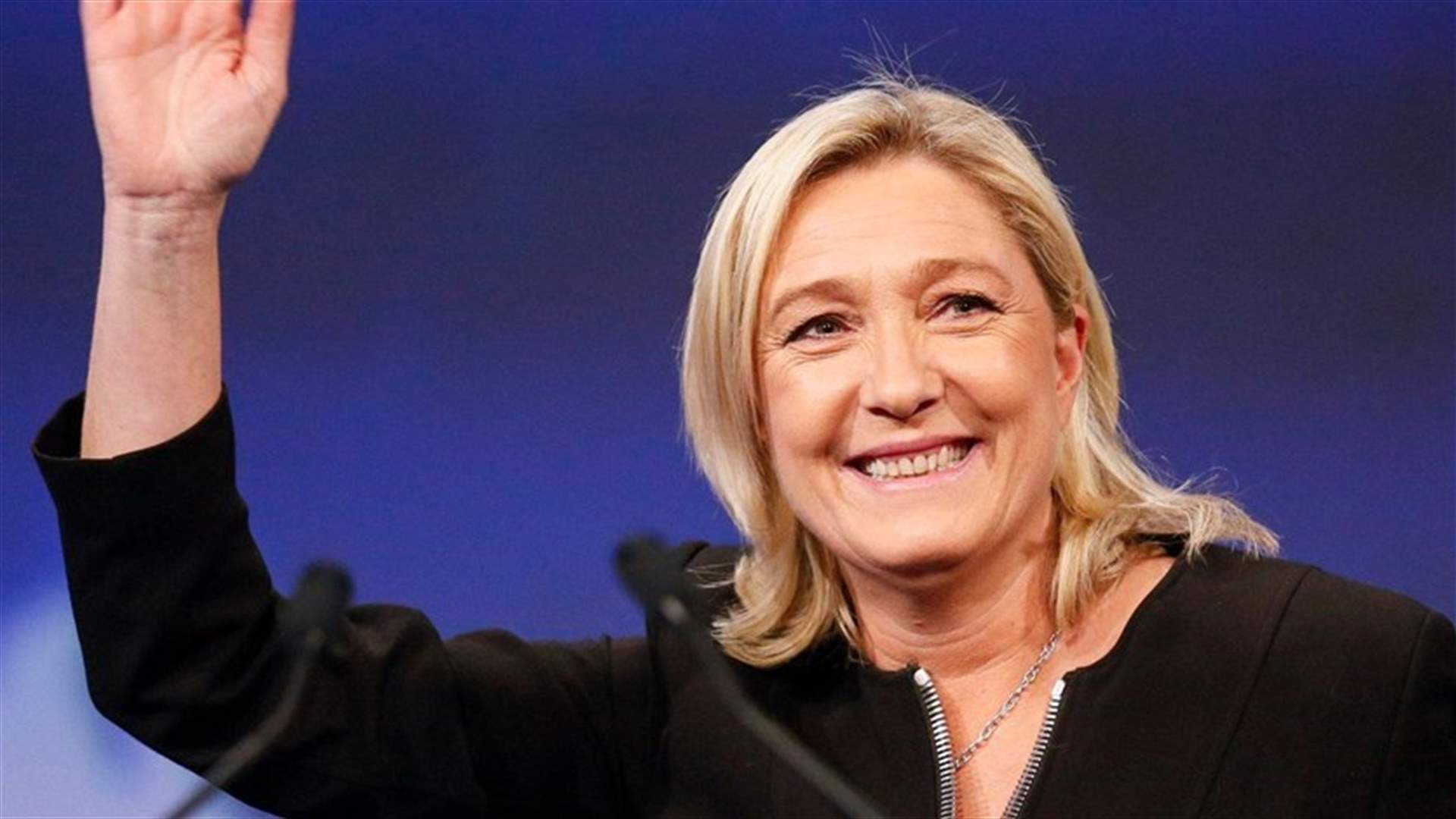 French presidential candidate Marine Le Pen arrives in Beirut