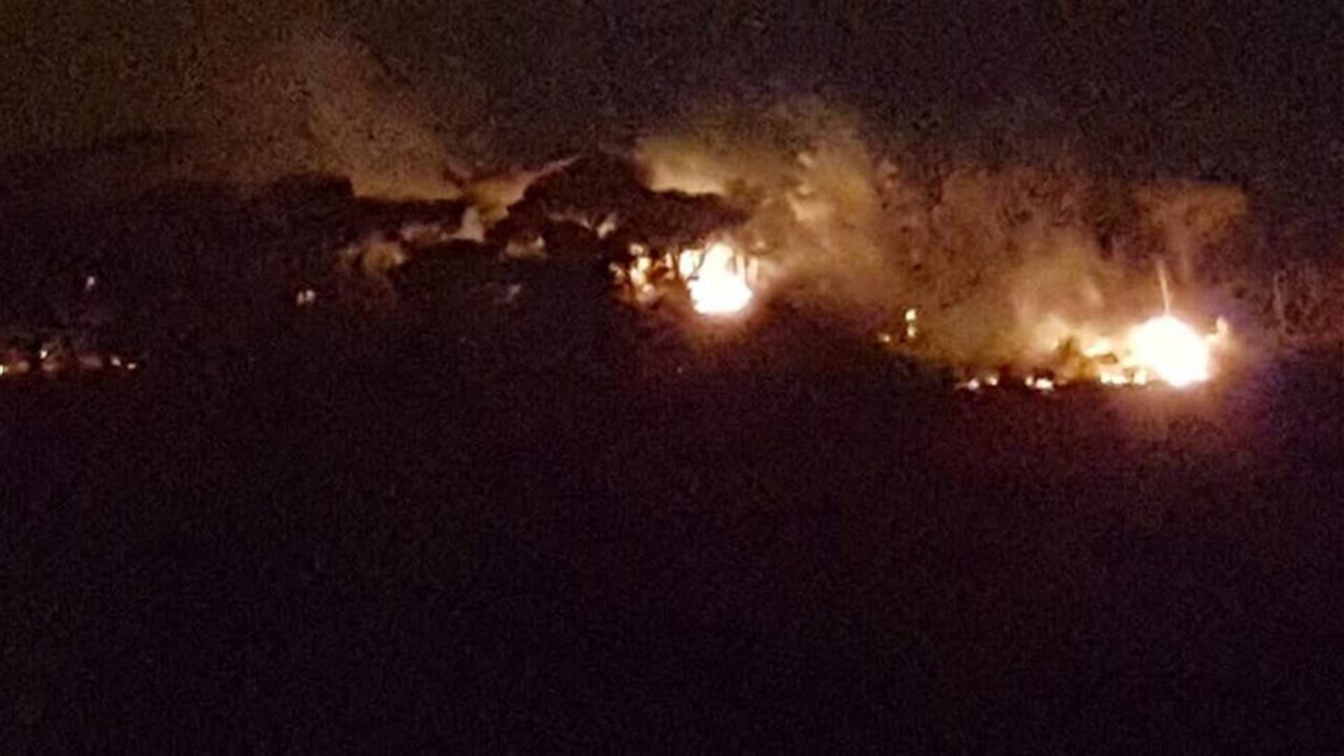 بالصور- حريق هائل في احراج عين سعادة