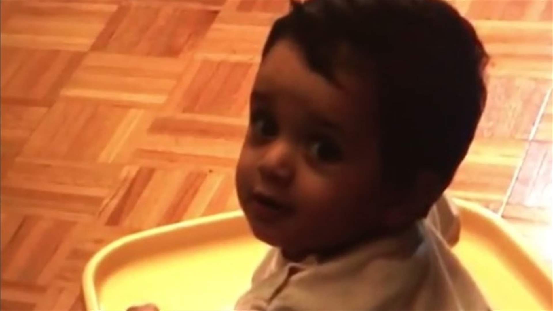 فيديو نادر لإبن راغب علامة بعمر 10 أشهر.. ويغنّي مع والده!