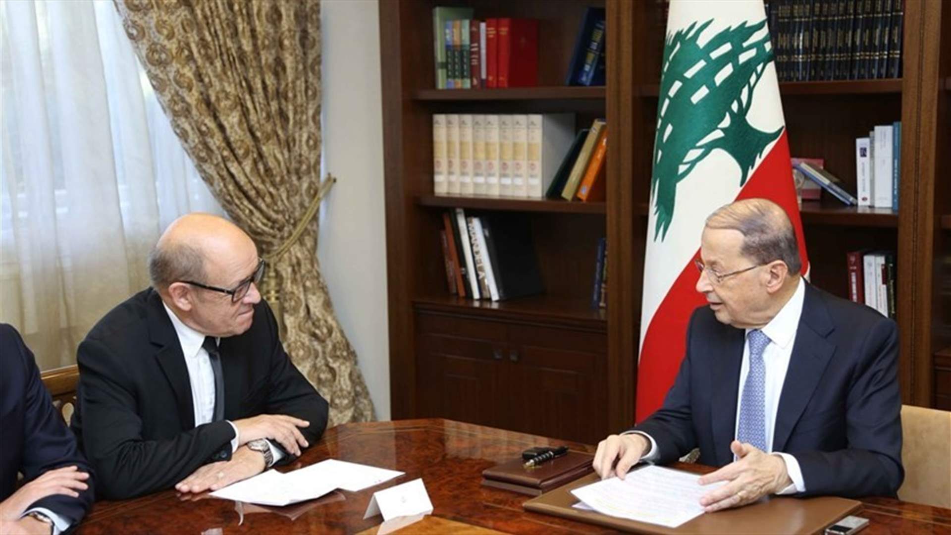 President Aoun meets with France’s defense minister