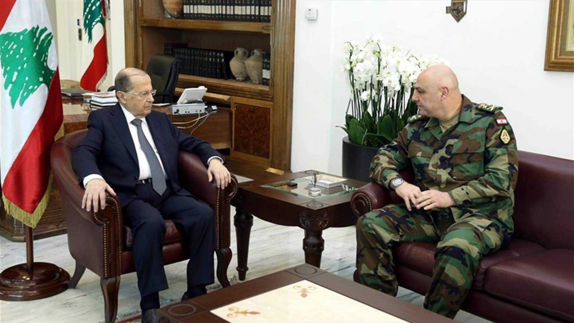 President Aoun meets with newly-appointed LAF commander