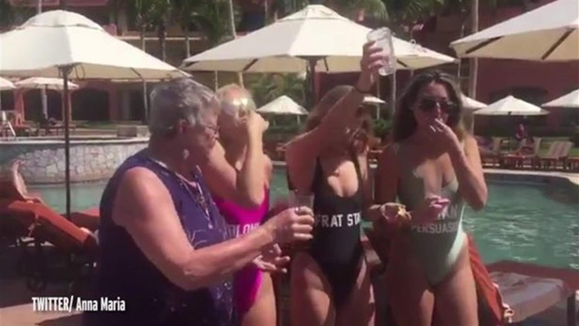 بالفيديو: جدّة تصبح نجمة على الانترنت... لن تصدّقوا ماذا فعلت مع 3 فتيات على الشاطئ!