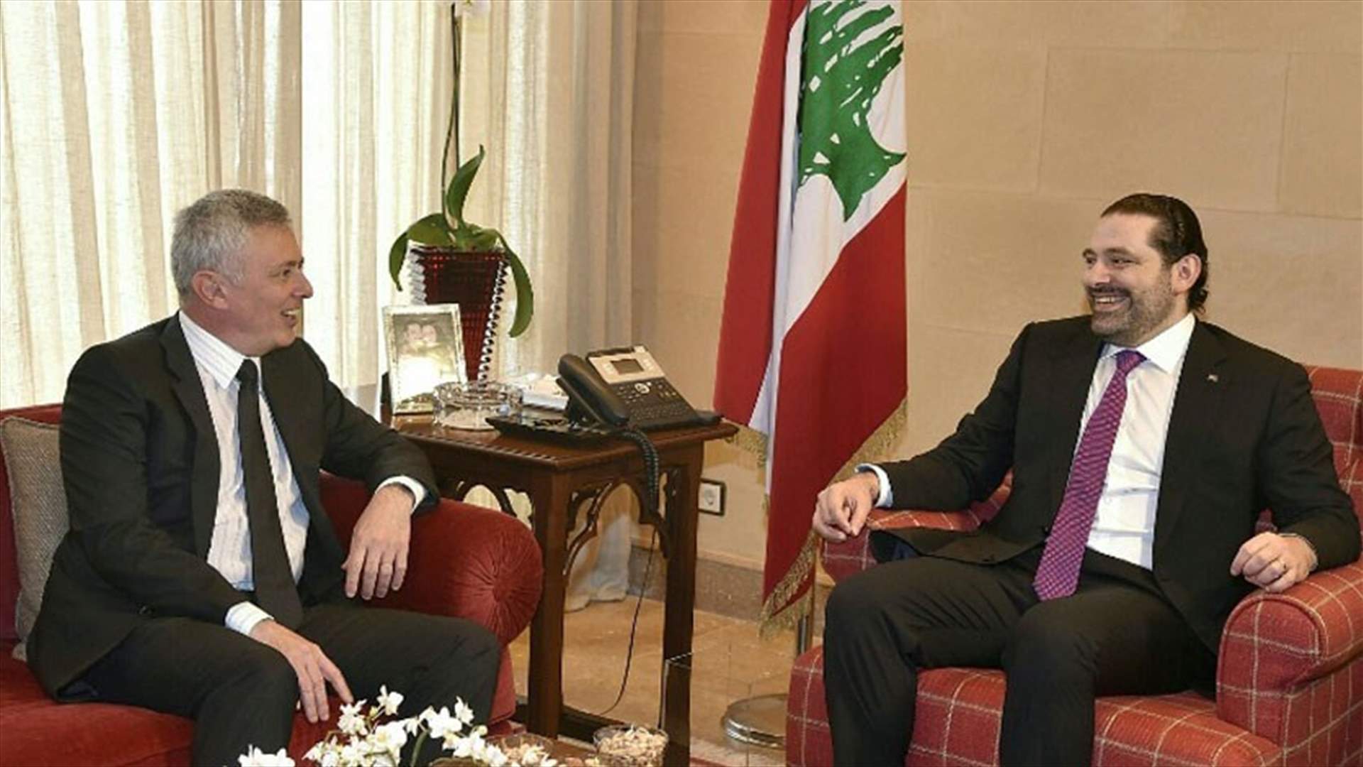 PM Hariri meets with MP Frangieh in Beit al-Wasat
