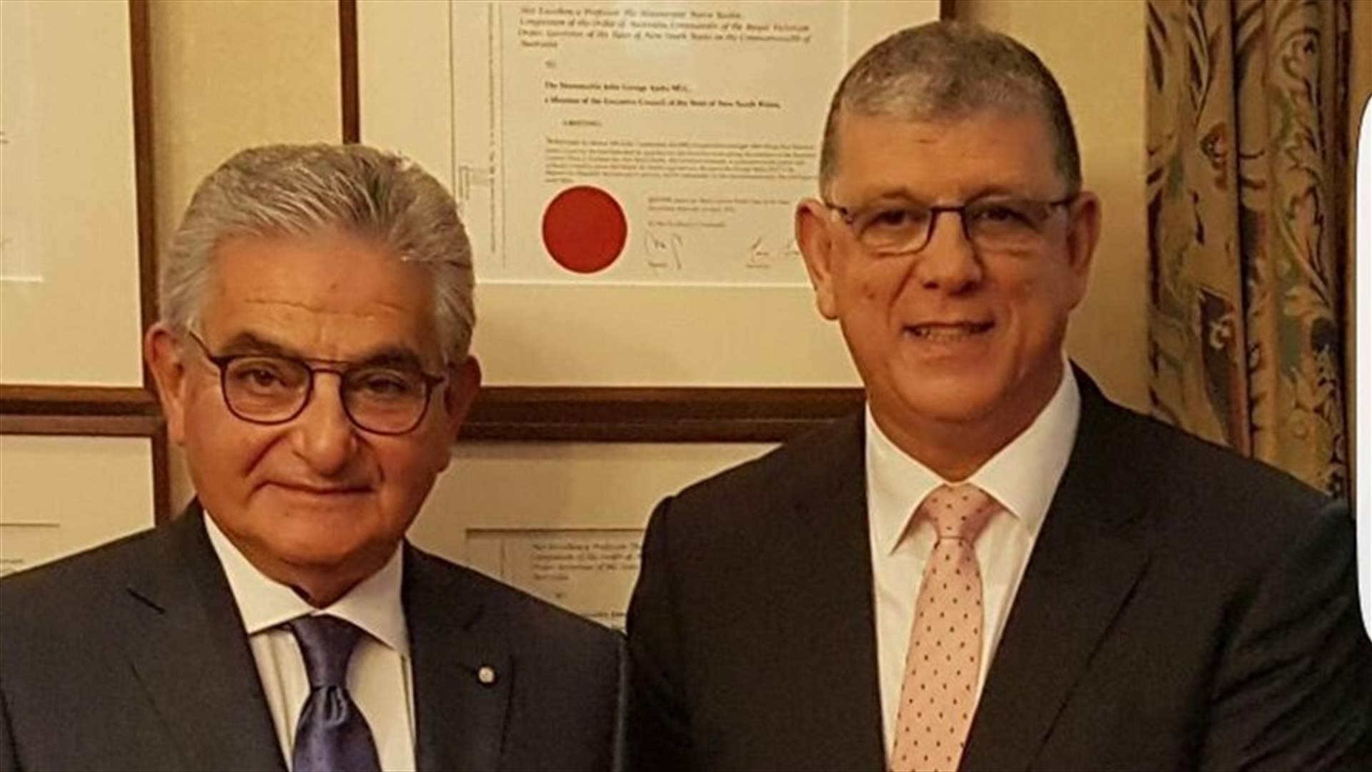 بعد أفريقيا وأميركا...استراليا تكرم سليم صفير