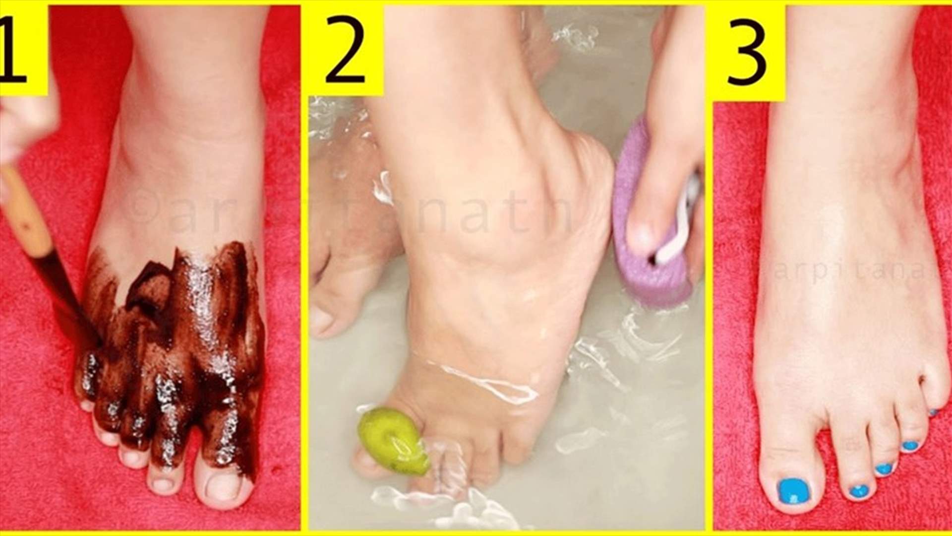 خطوات سهلة لتبييض القدمين في المنزل!