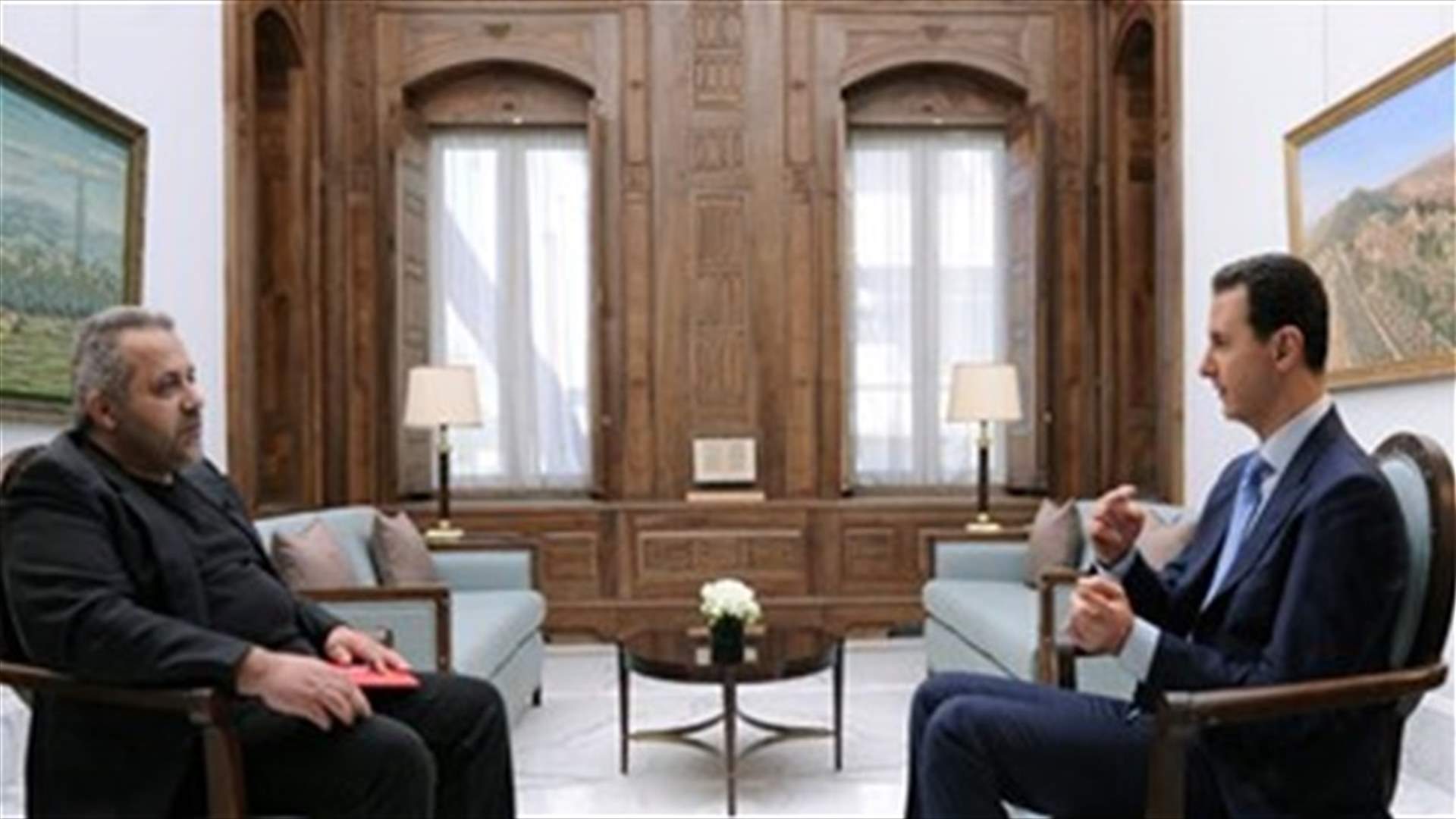 Assad tells paper he sees no "option except victory" in Syria