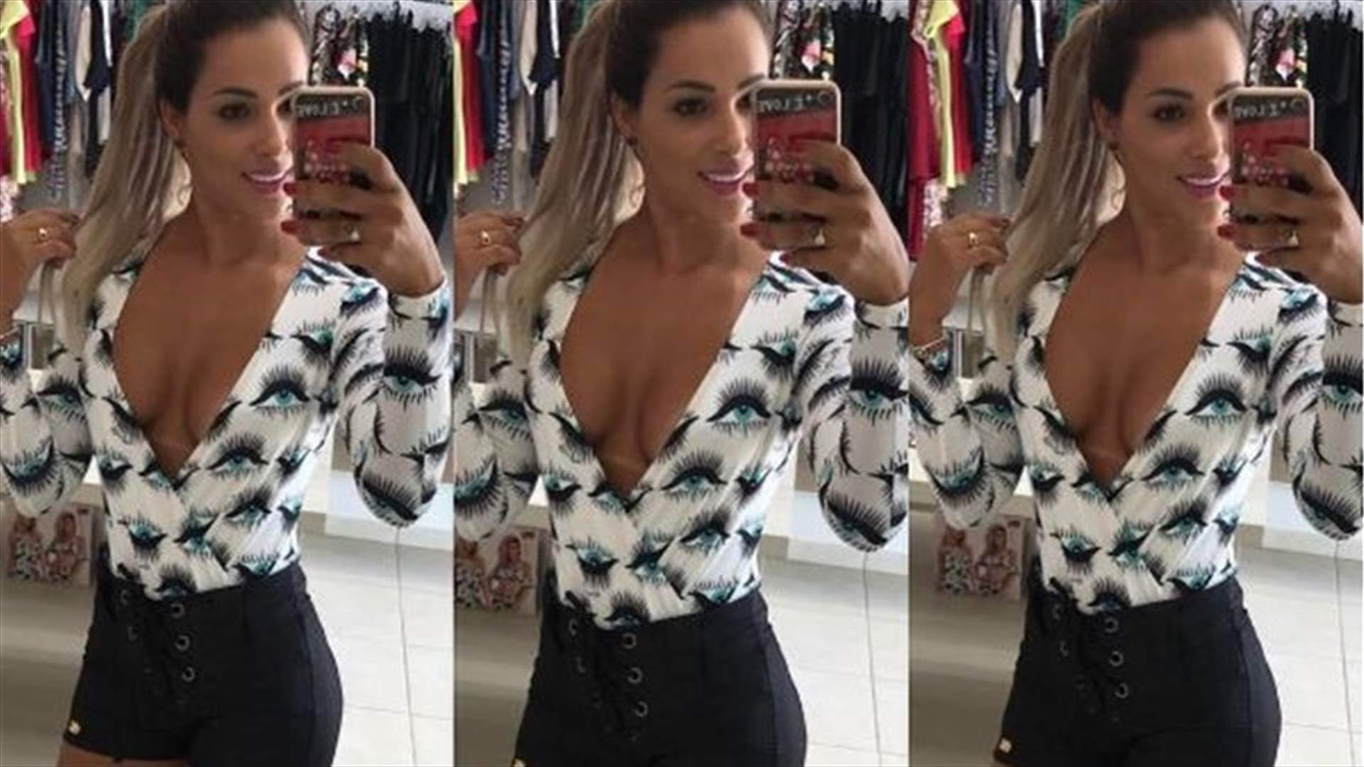 بالصور: عارضة أزياء برازيلية تثير ضجة على الانترنت... بسبب رشفة ماء!