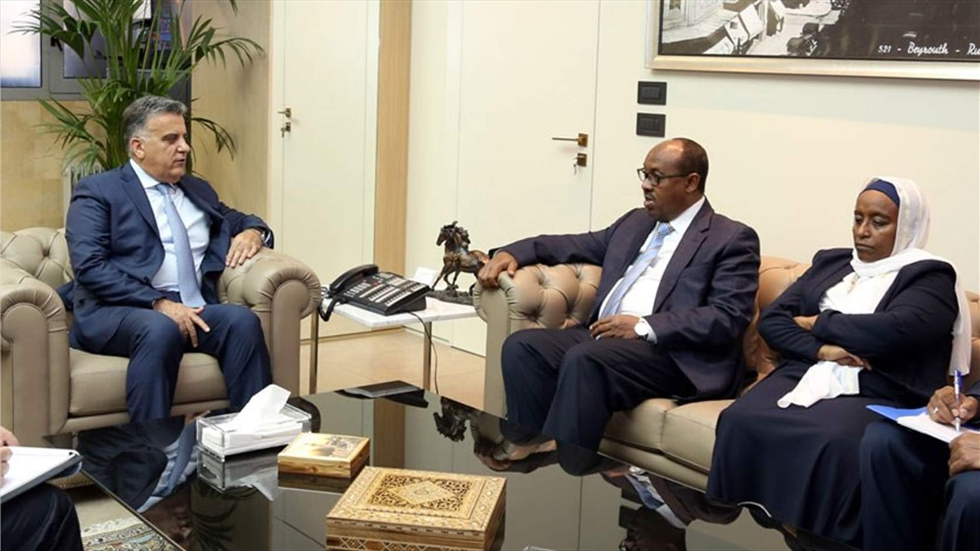إبراهيم عرض مع مستشار وزير الخارجية الأثيوبي أوضاع الجالية