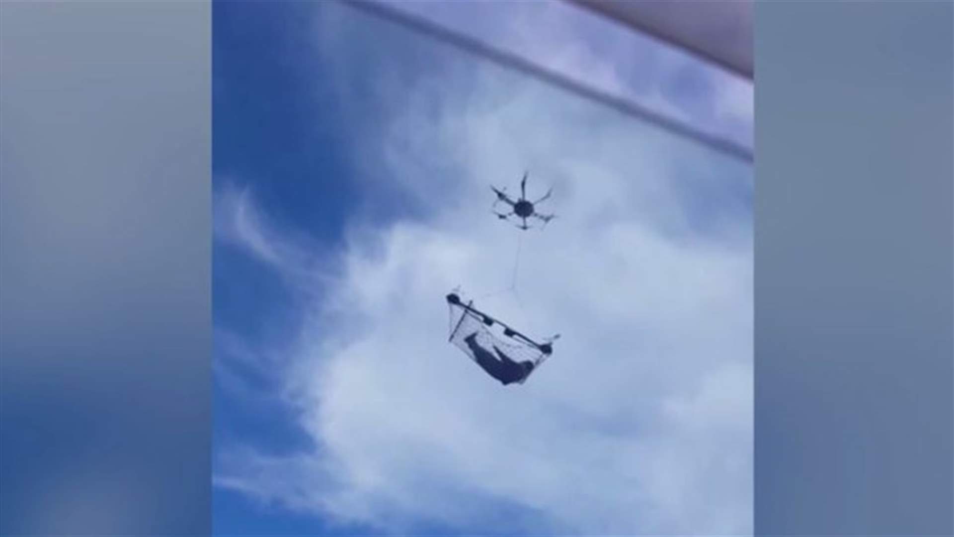 VIDEO - Man Casually Relaxes In Drone-Suspended HAMMOCK