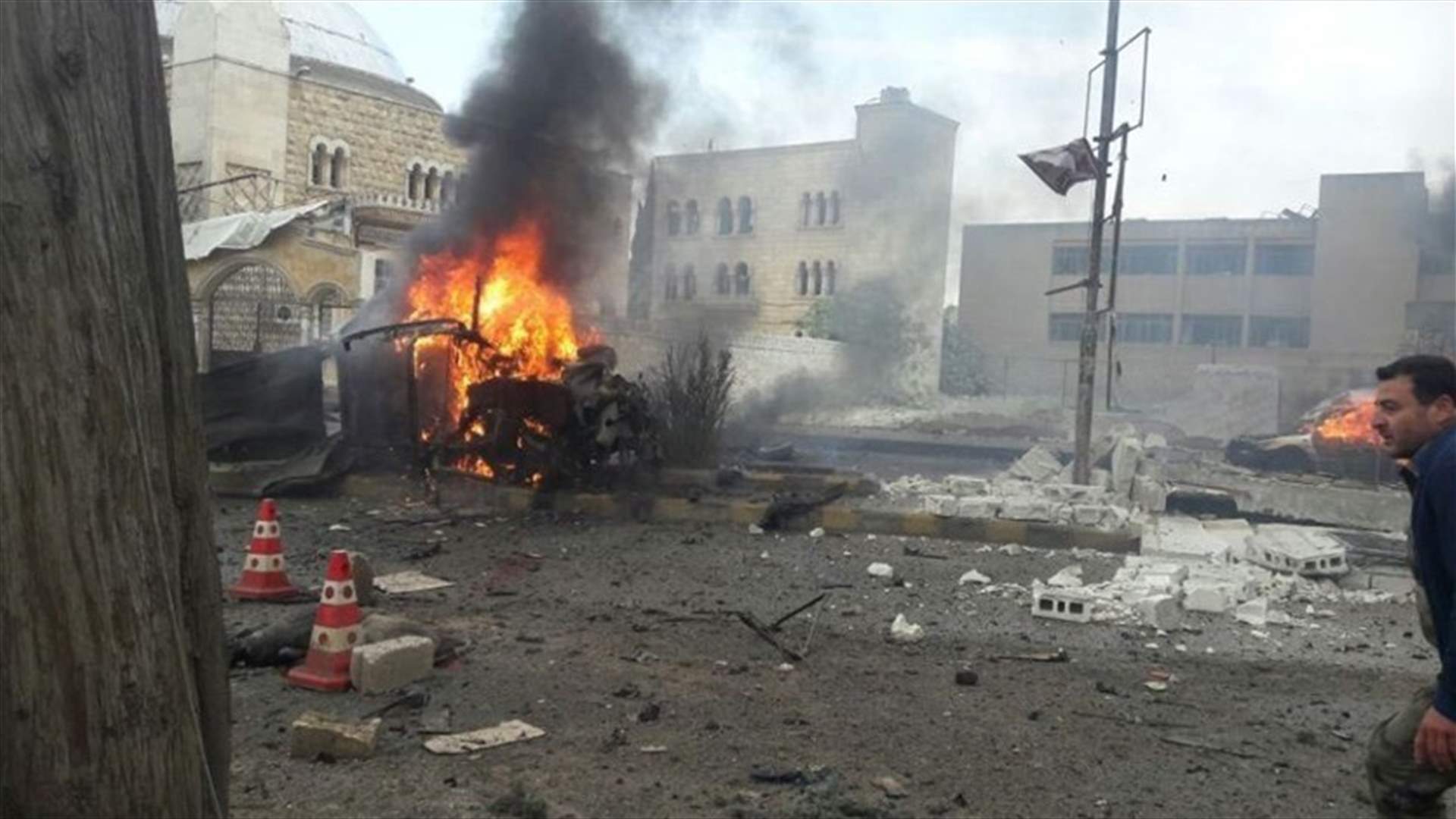 [PHOTOS & VIDEO] Bomb in northern Syria kills five outside opposition HQ- spokesman, monitor