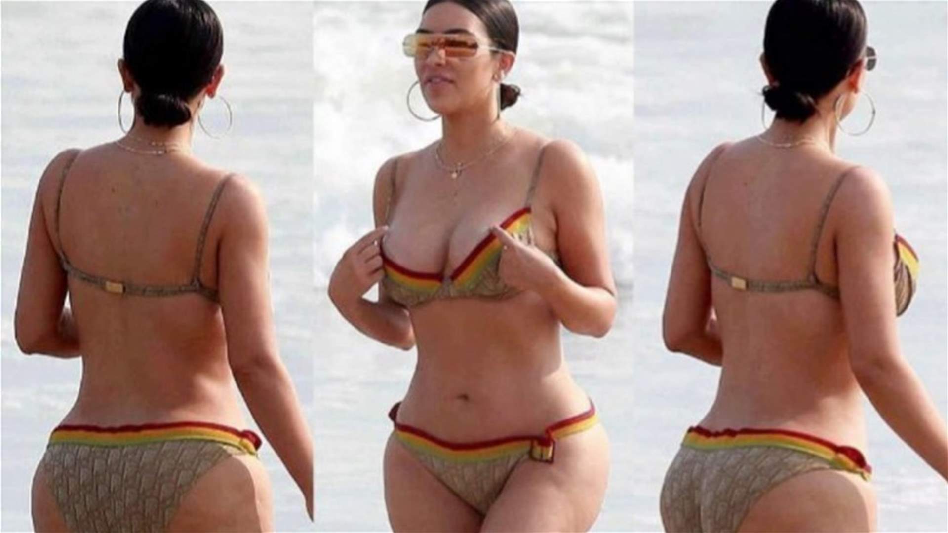 كيم كارداشيان تردّ على منتقدي جسدها بالبيكيني بصورة مثيرة جداً!