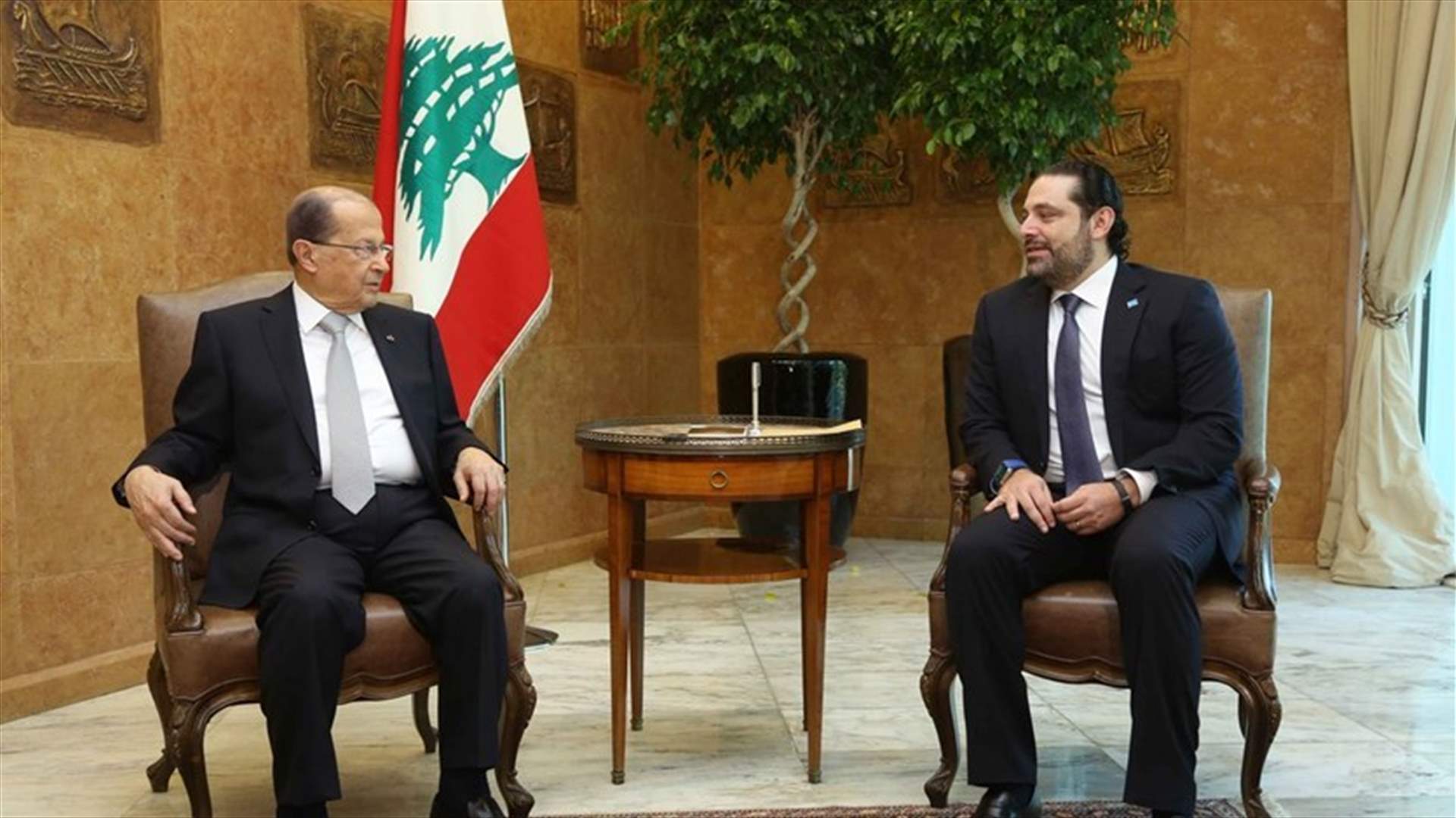 Hariri in Baabda on eve of his trip to Doha