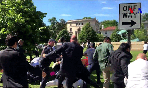 US decries Washington brawl during Turkish president's visit