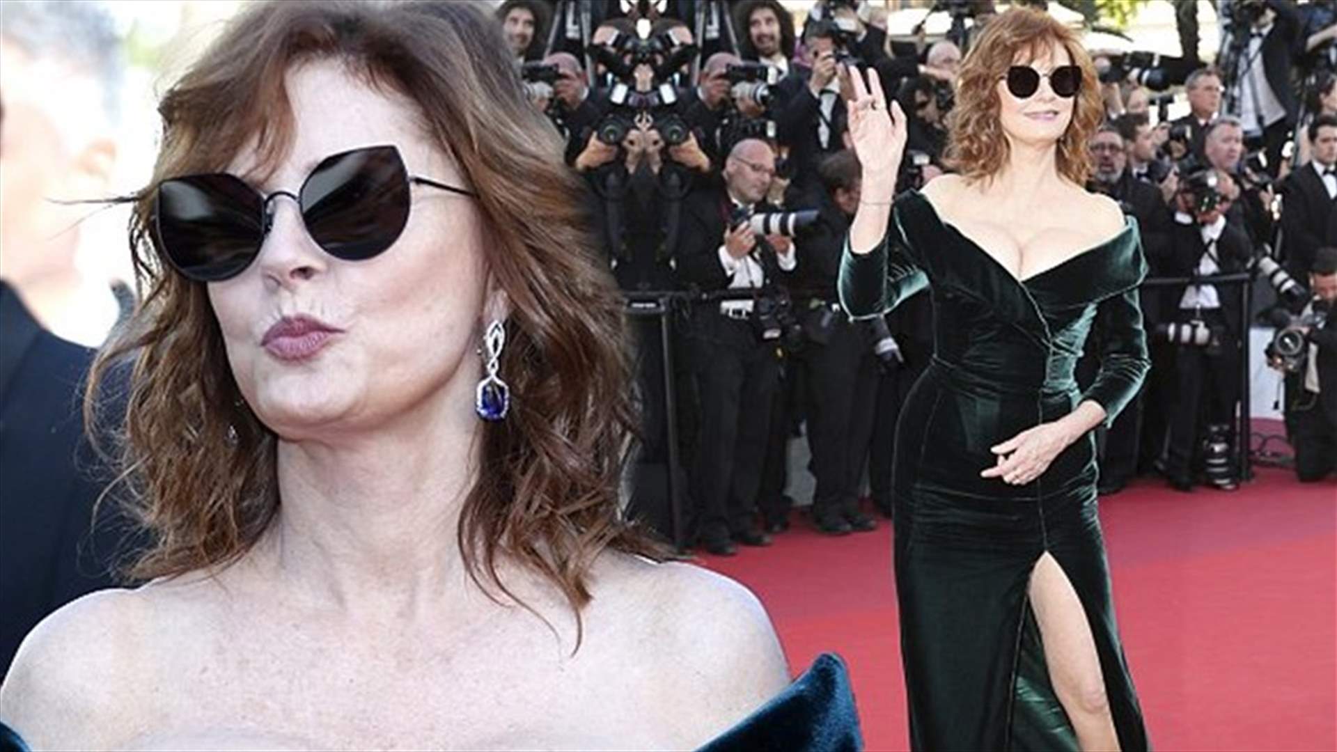 بالصور: سوزان ساراندون سرقت الأضواء في مهرجان كان