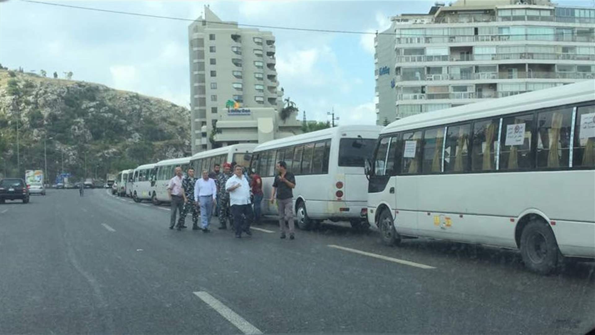 Bus drivers stage sit-in