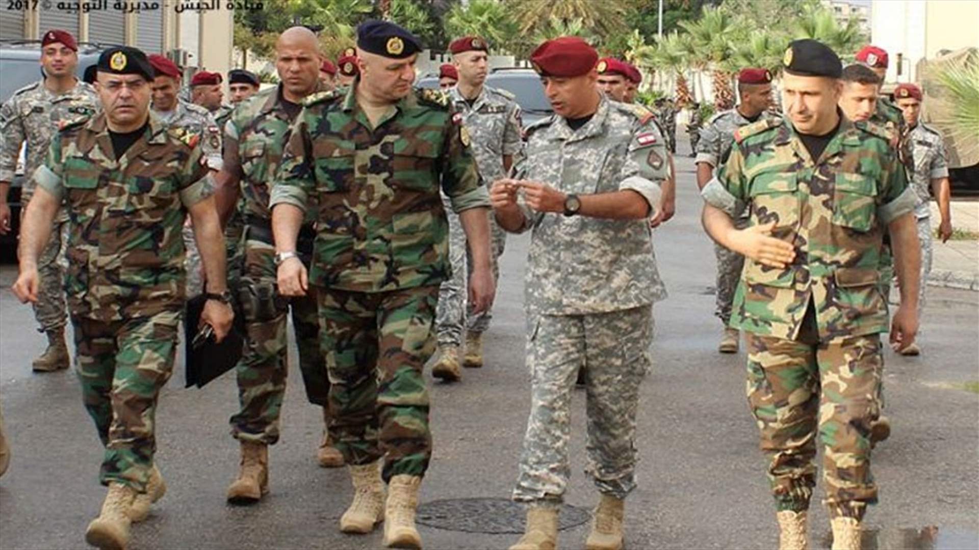 قائد الجيش من عمشيت: سنواصل تنفيذ العمليات الاستباقية النوعية ضد التنظيمات الإرهابية