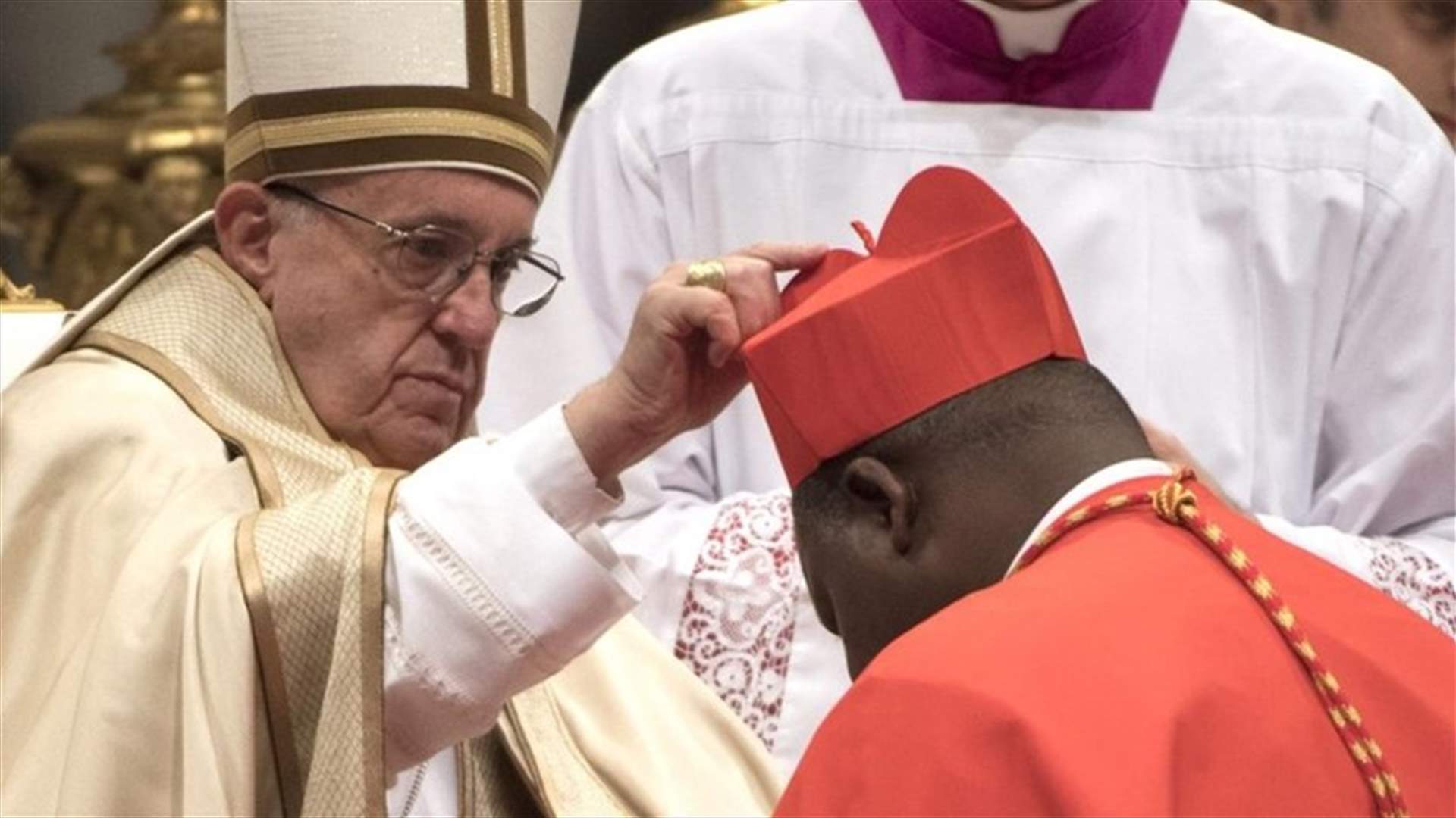 Pope names five new cardinals, all from outside Italy and the Vatican