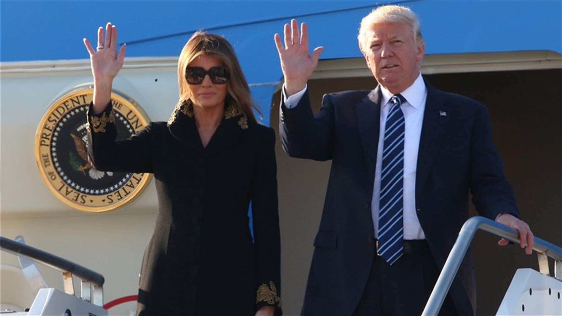 US President Donald Trump arrives in Italy on flight from Israel