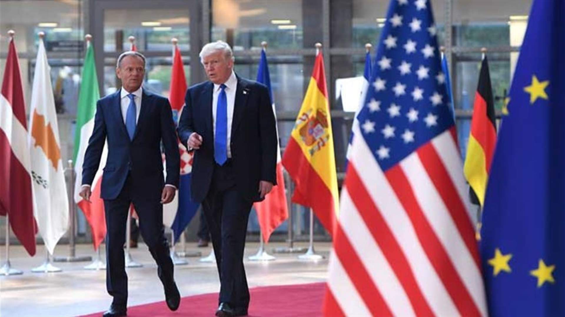 Trump meets EU chiefs in Brussels