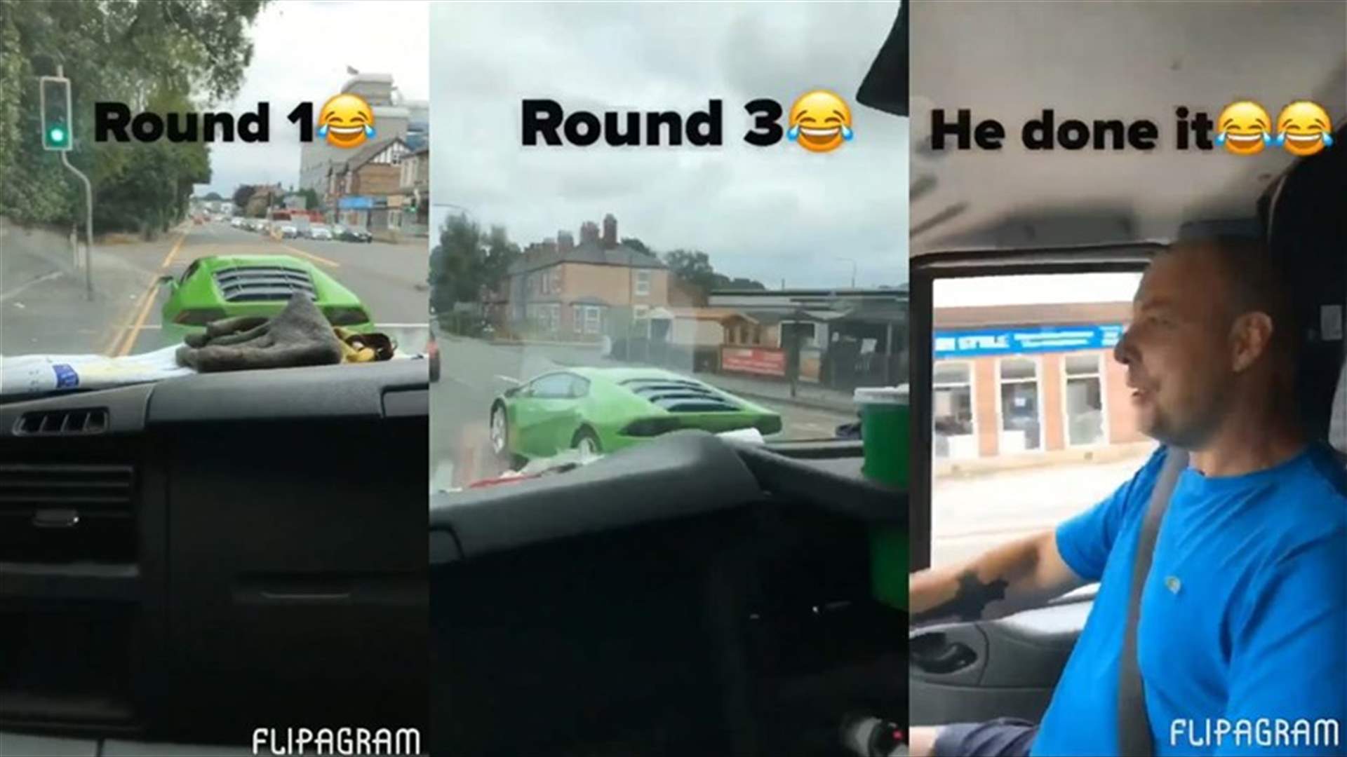 فيديو يجتاح الانترنت لسائق "فان" يهزم سيارة لامبورغيني